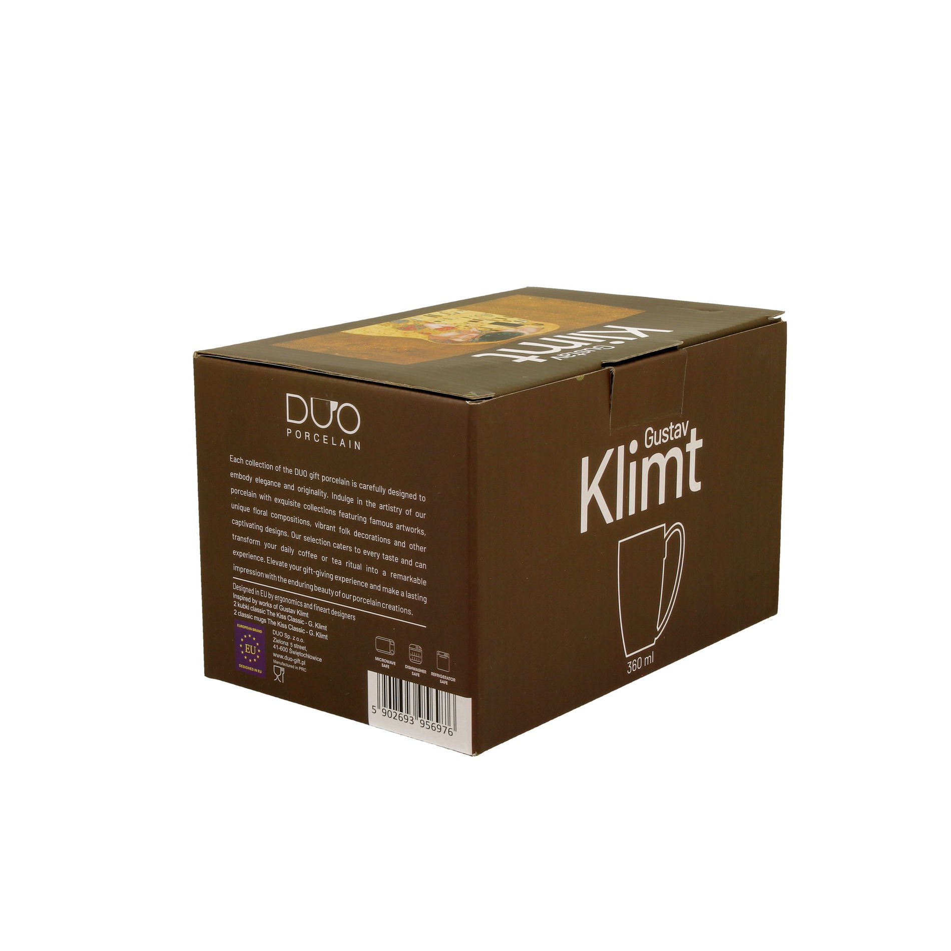 Kubki porcelanowe DUO ART GALLERY THE KISS BY V. VAN GOGH 360 ml 2 szt.