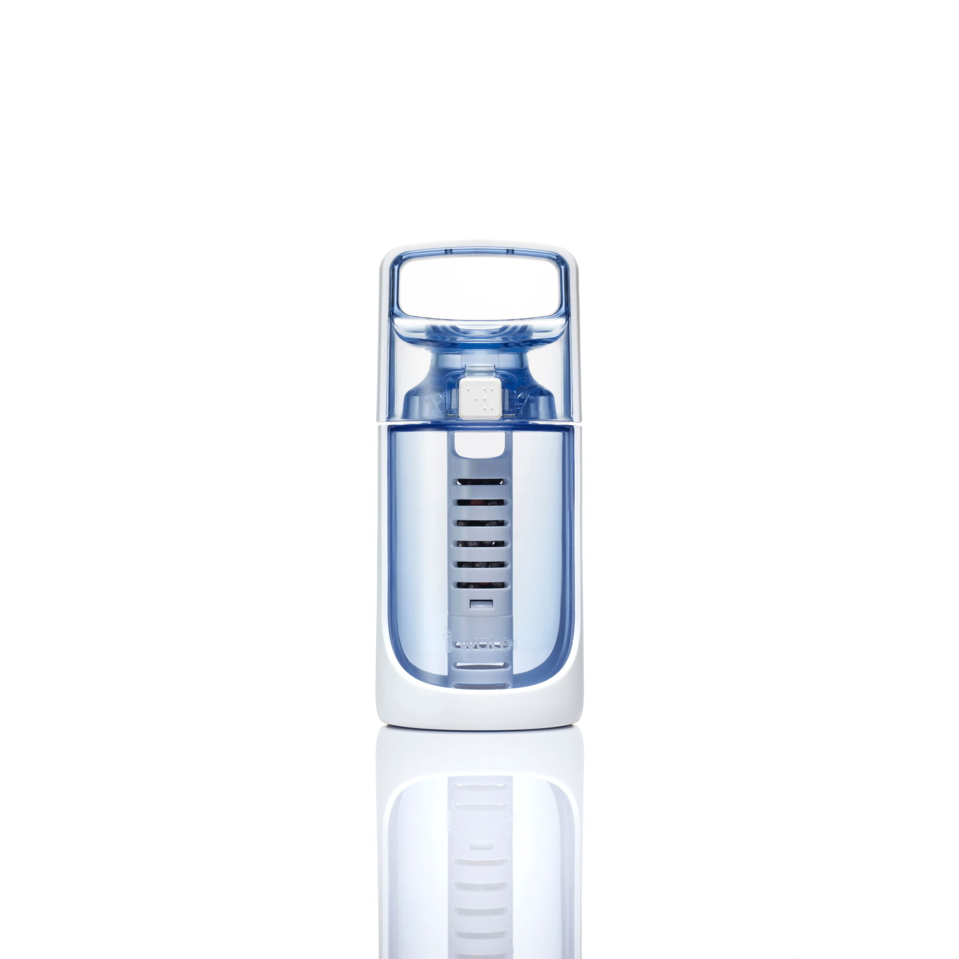 Filtrujúca fľaša na vodu z tritanu I-WATER CLASSIC MODRÁ 380 ml