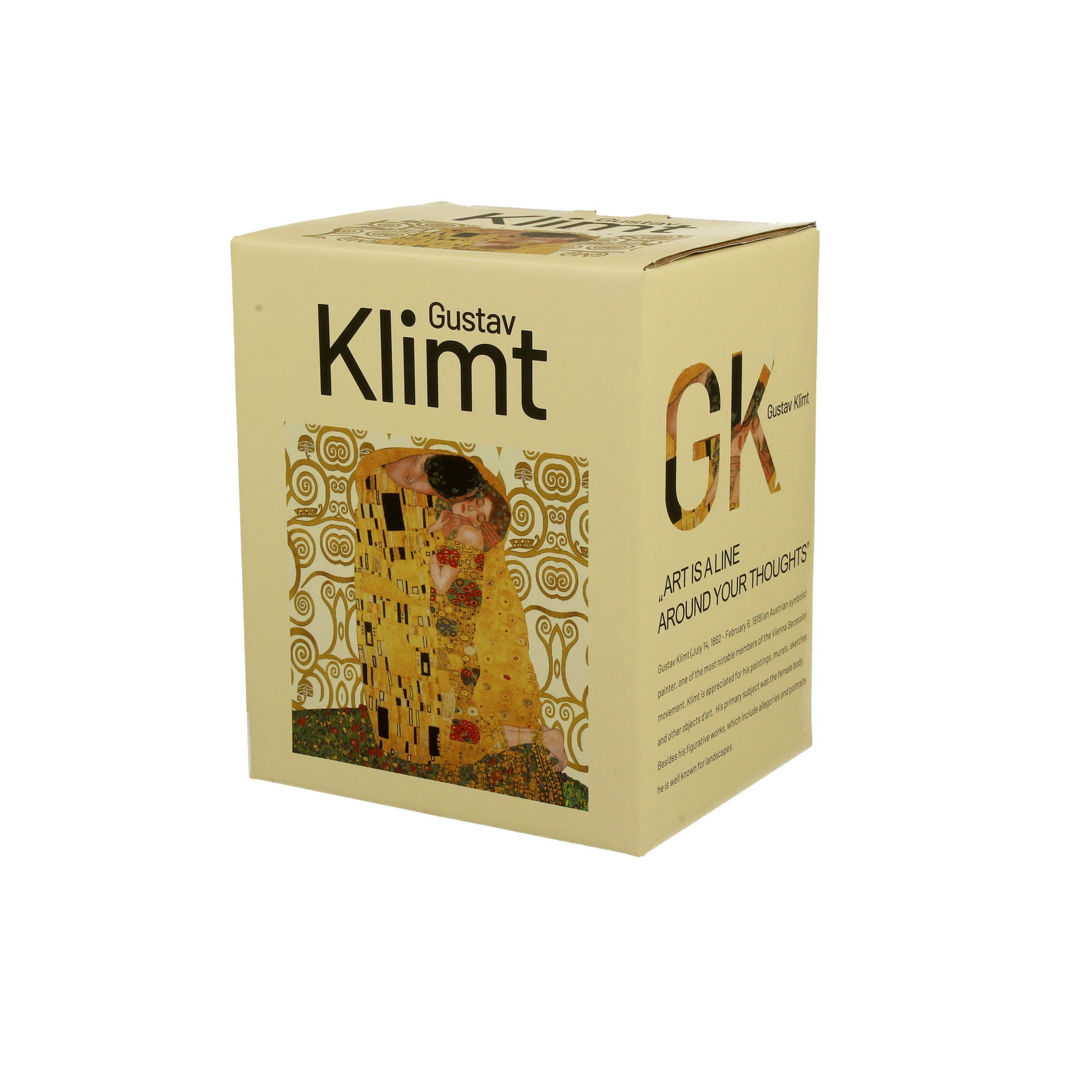 Porcelánový hrníček DUO ART GALLERY THE KISS ECRU BY GUSTAV KLIMT 630 ml