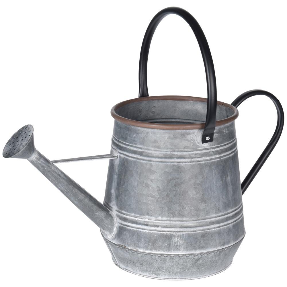Kvetináč / Kryt na kvety kovový KONVIČKA RETRO ŠEDÁ 40 cm