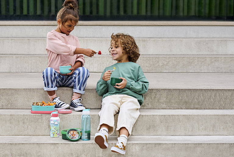 MEPAL Campus Malá farma 3 el. - box na obed / raňajky s nádobou na ovocie a bidónom