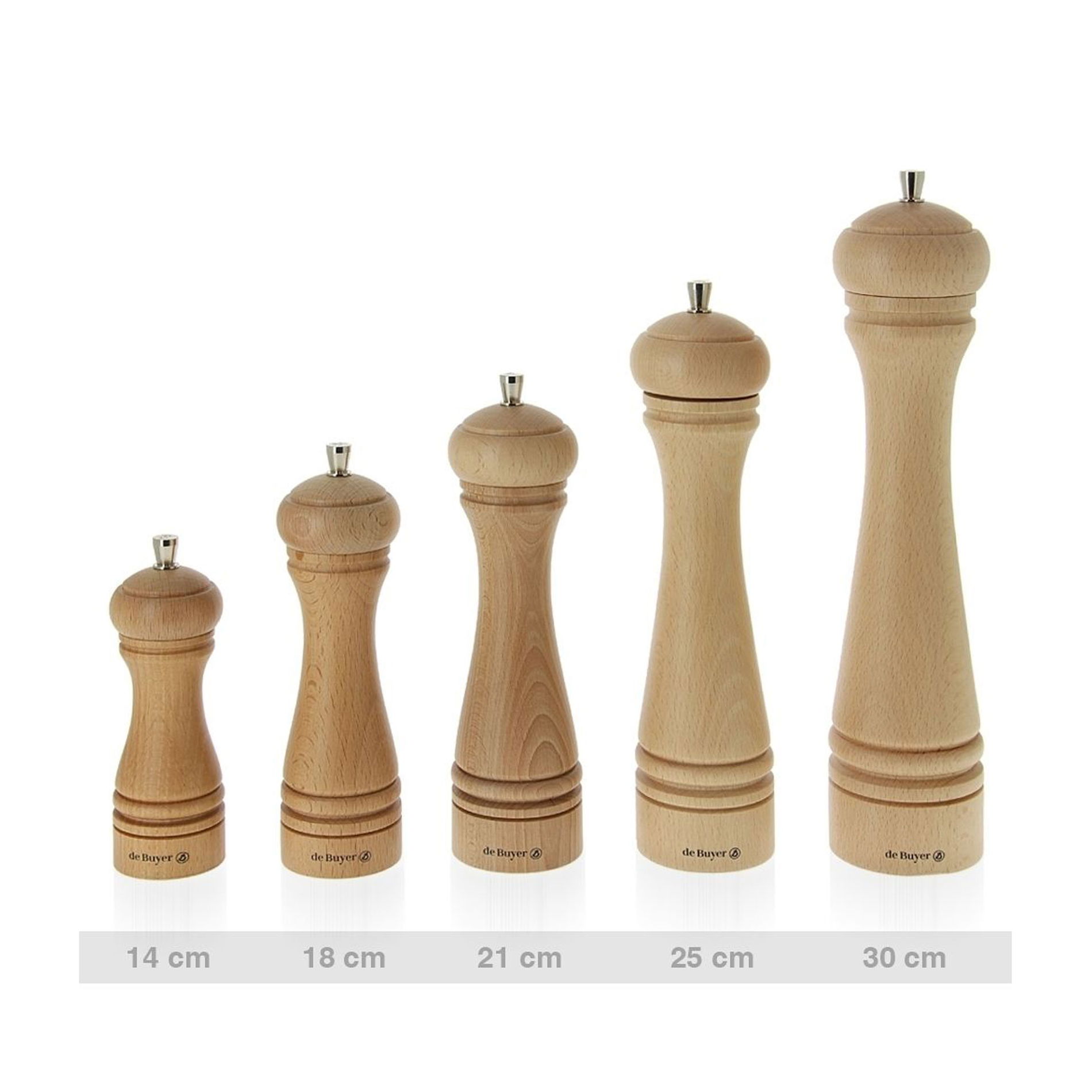DE BUYER Java 14 cm - młynek do przypraw i ziół drewniany ręczny