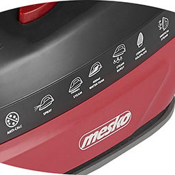 MESKO Iron 3000 W červená - plastová napařovací žehlička s keramickou stopou