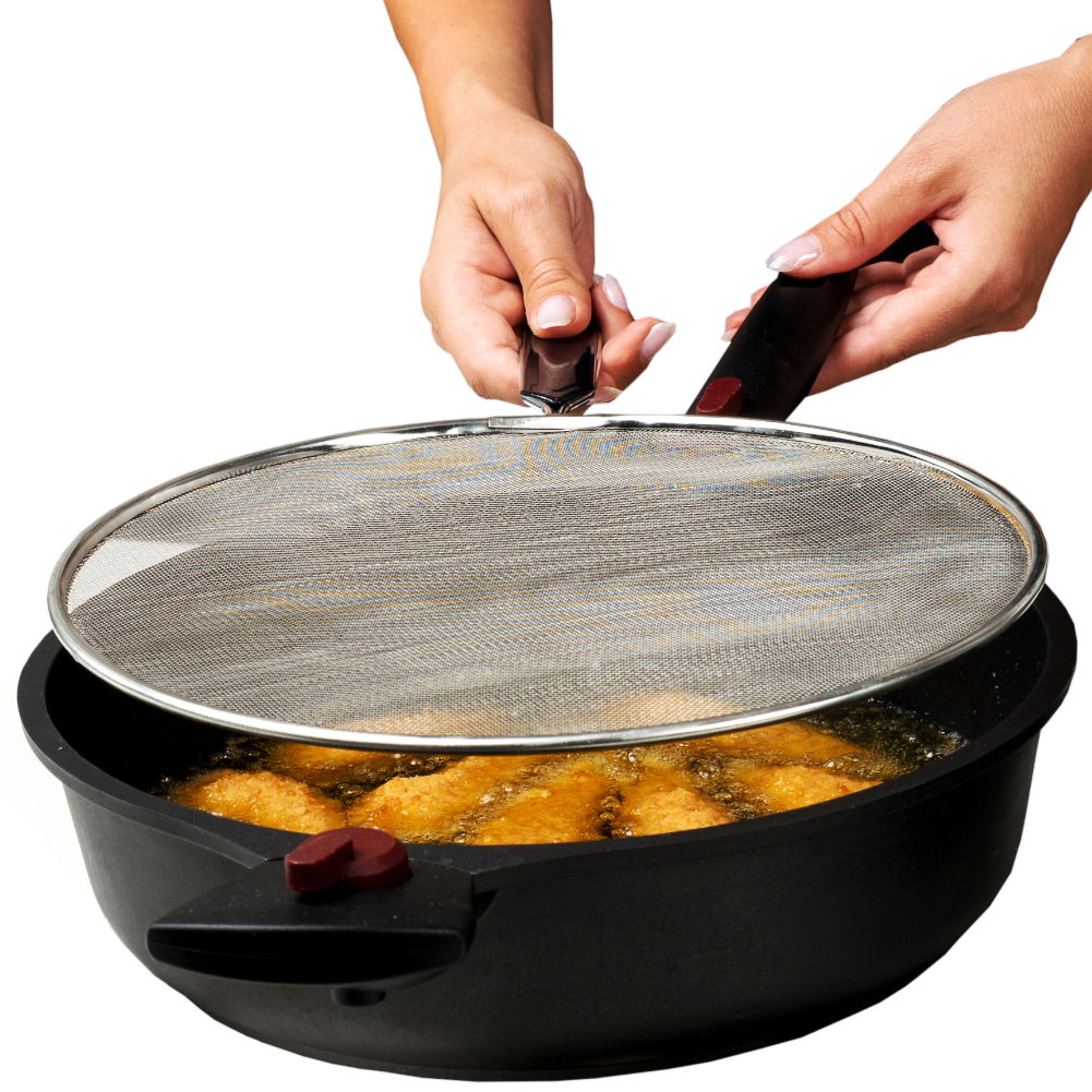 NAVA Acer 28 cm černé - sítko / kryt na pánev z nerezové oceli