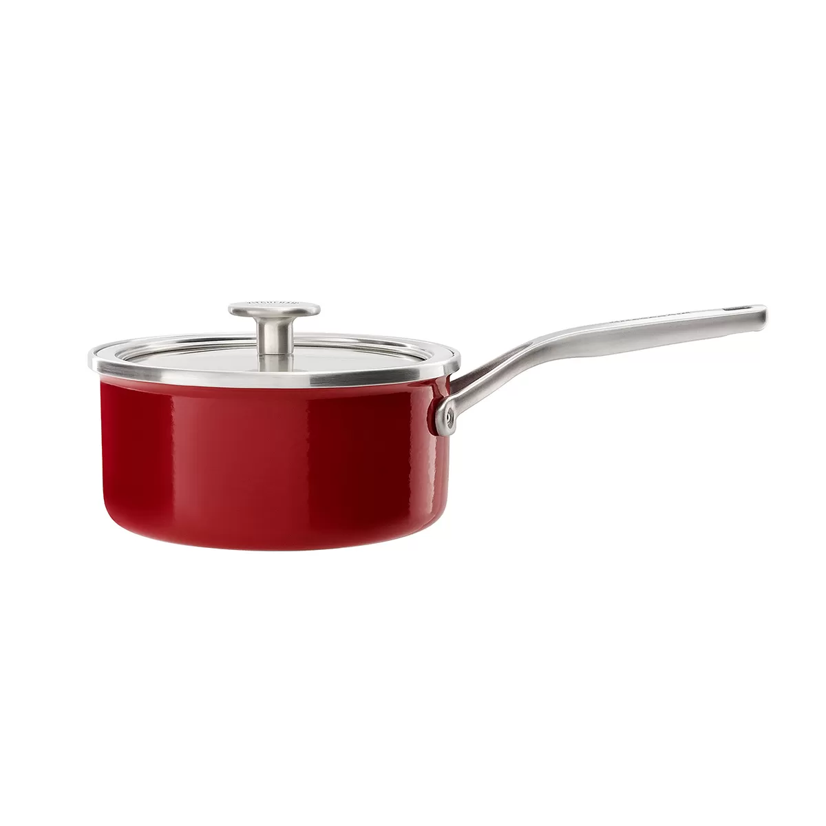 KITCHENAID Steel Core Enamel 2 l červený - smaltovaný kastrol s pokličkou