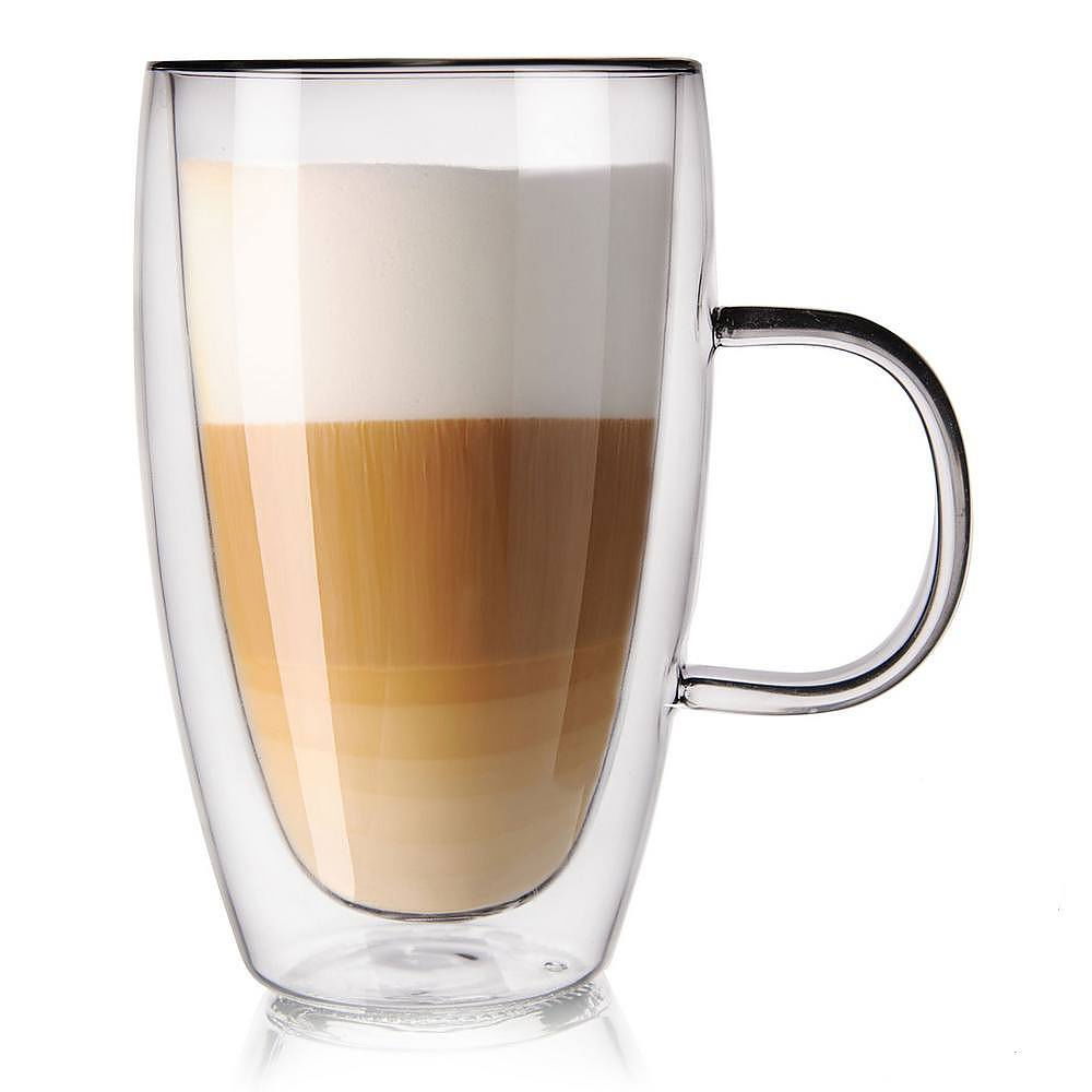 Termické sklenice na latte s dvojitými sklenenými stenami THERMAL CUP 430 ml 6 ks.