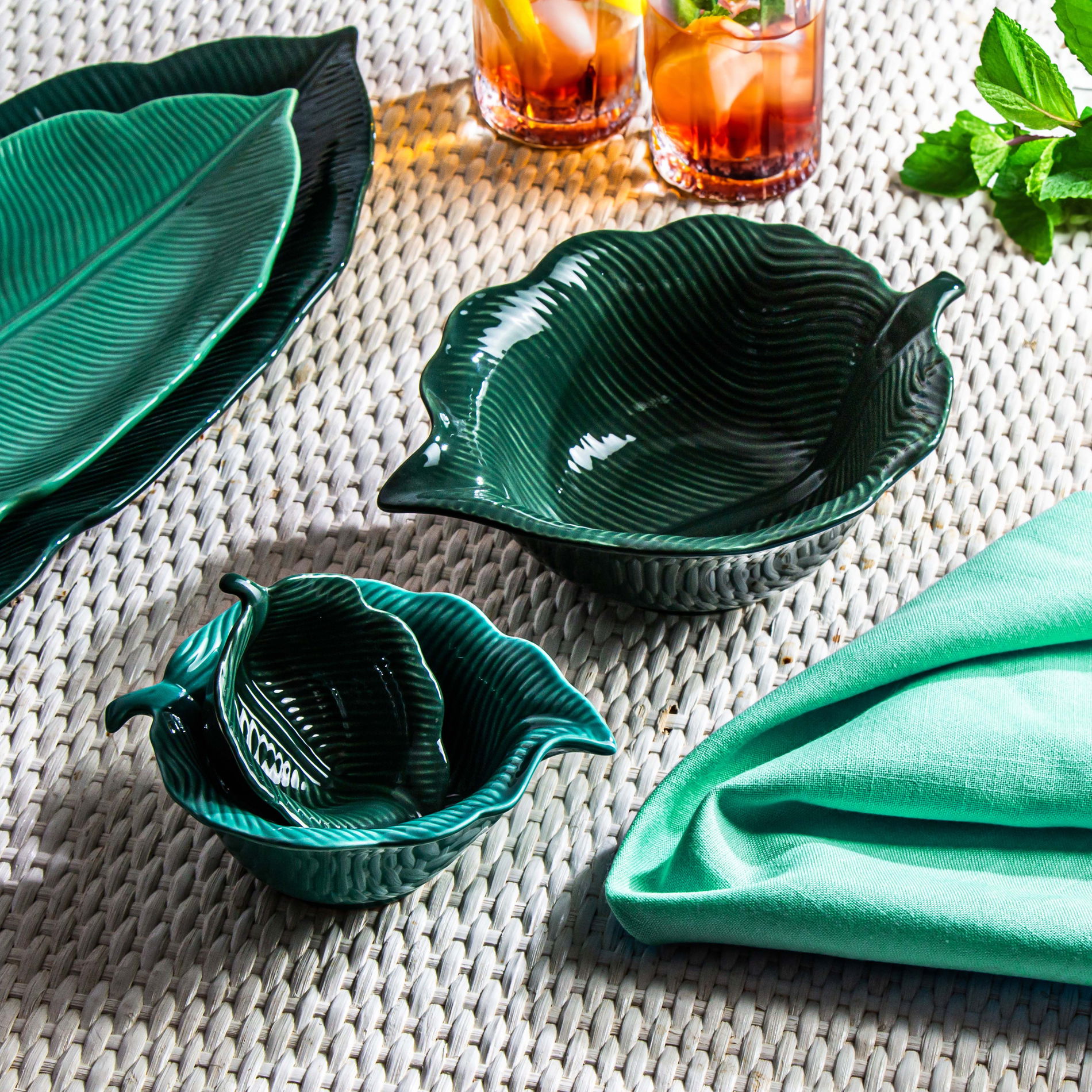 Porcelánová mísa / salátová mísa MADAGASCAR GREEN 3 ks.
