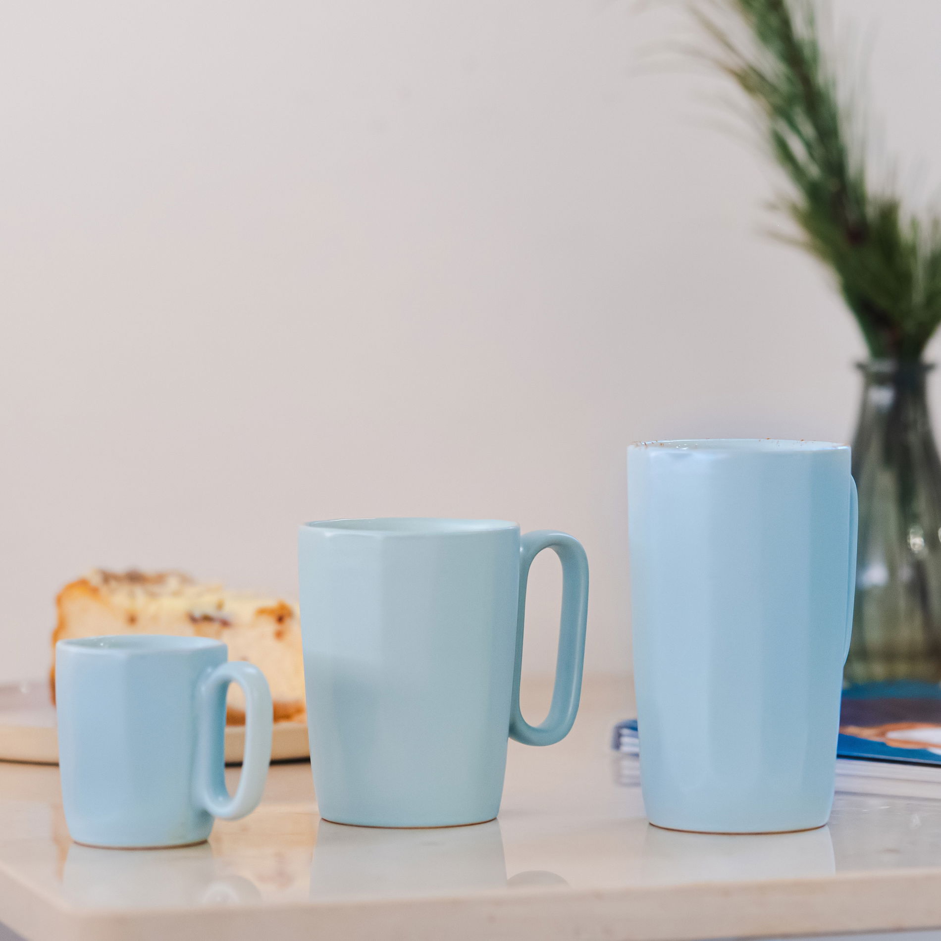 VIALLI DESIGN Fuori 80 ml 2 szt. miętowe - kubki do espresso kamionkowe