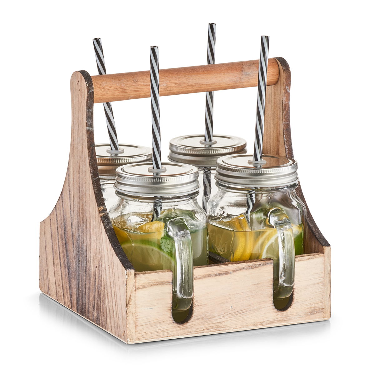 ZELLER Drink 0,45 l 4 ks - sklenené poháre na koktaily a smoothie s krabičkou