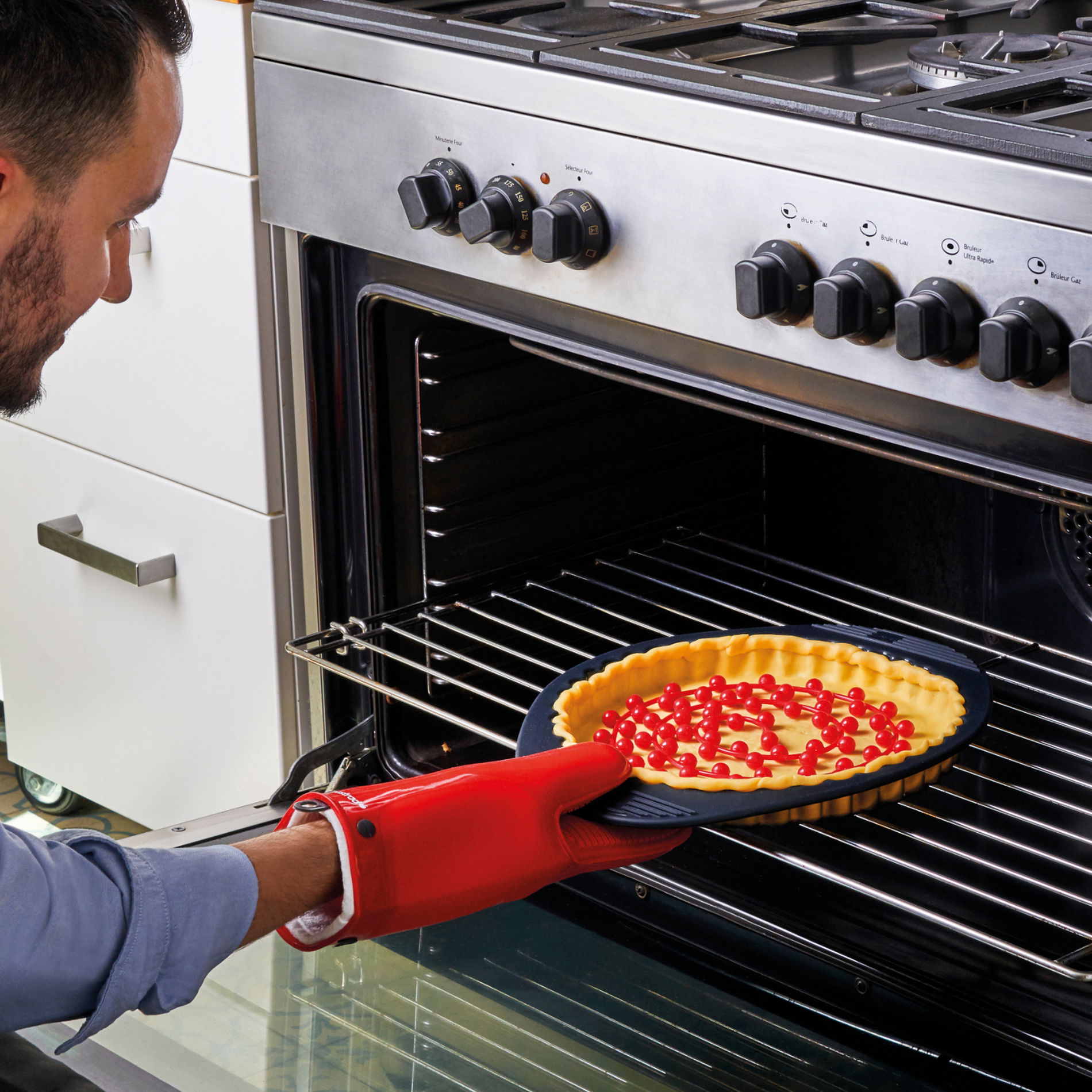 MASTRAD Tart 29 cm šedá - silikónová forma na pečenie tarty