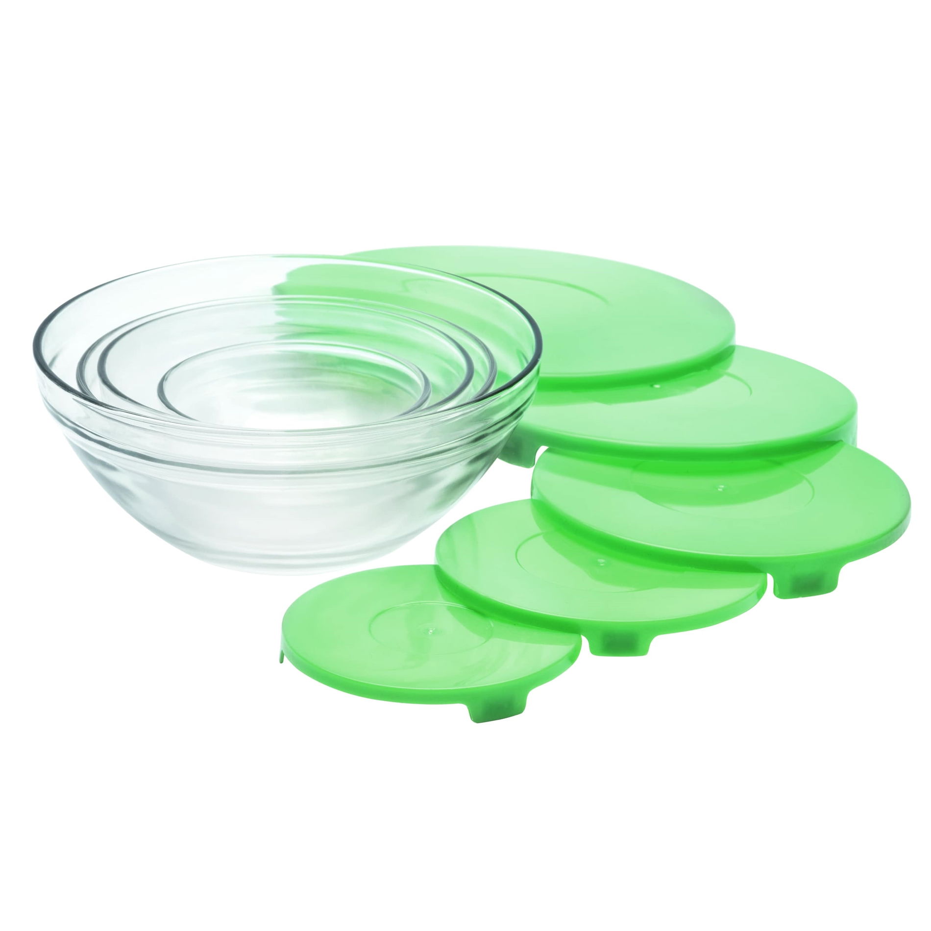Skleněné misky / salátové mísy s víčkem s víčky TADAR BOWL SET 5 ks