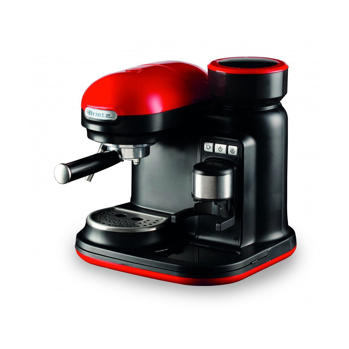 ARIETE Espresso Moderna 1080 W červeno-černý - kovový tlakový kávovar