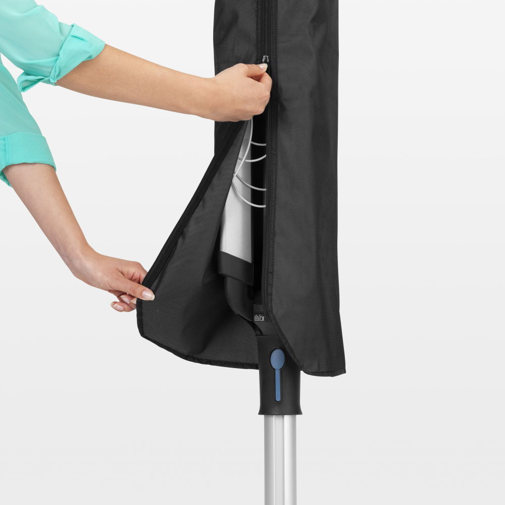 BRABANTIA Lift O Matic Advance 60 mb šedý – hliníkový, zahradní sušák na prádlo s ochranným obalem a pytlíkem na kolíčky na prádlo