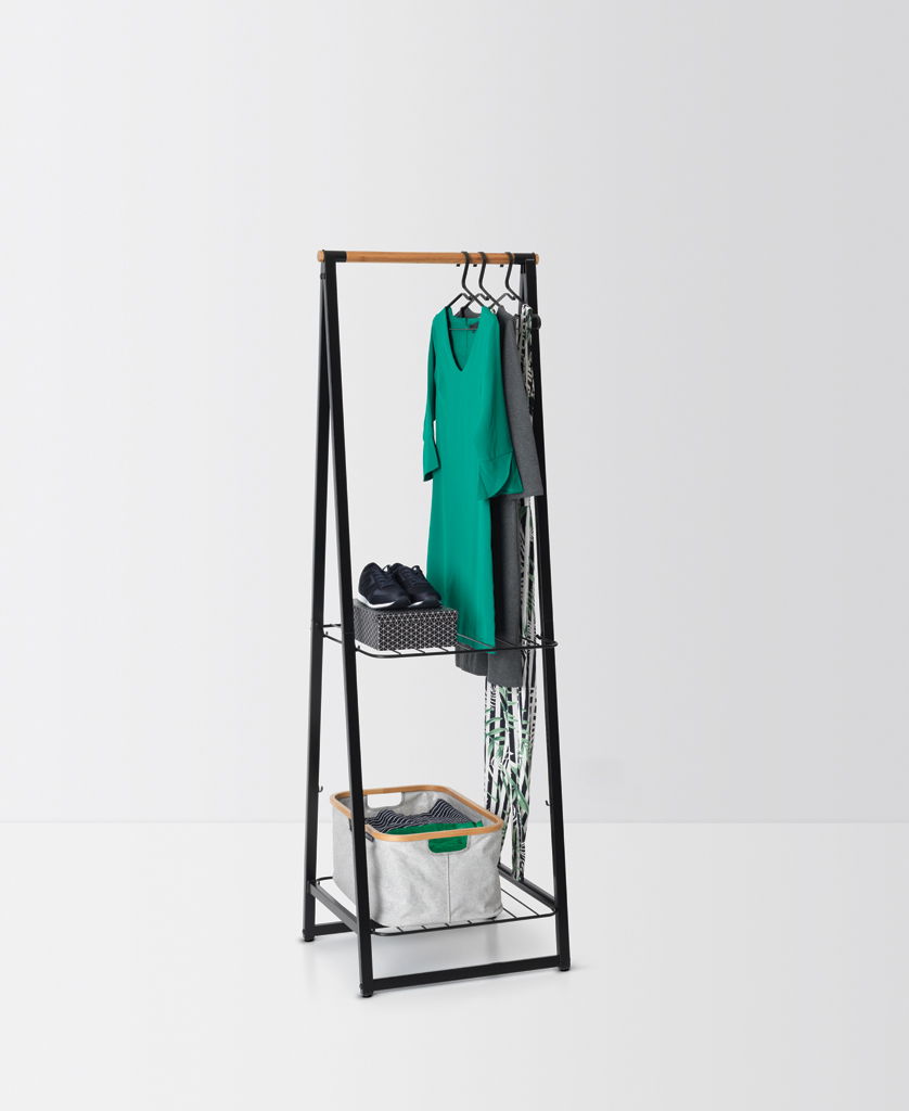 BRABANTIA Linn 60,6 x 190 cm czarny - wieszak / suszarka na ubrania ze stali nierdzewnej