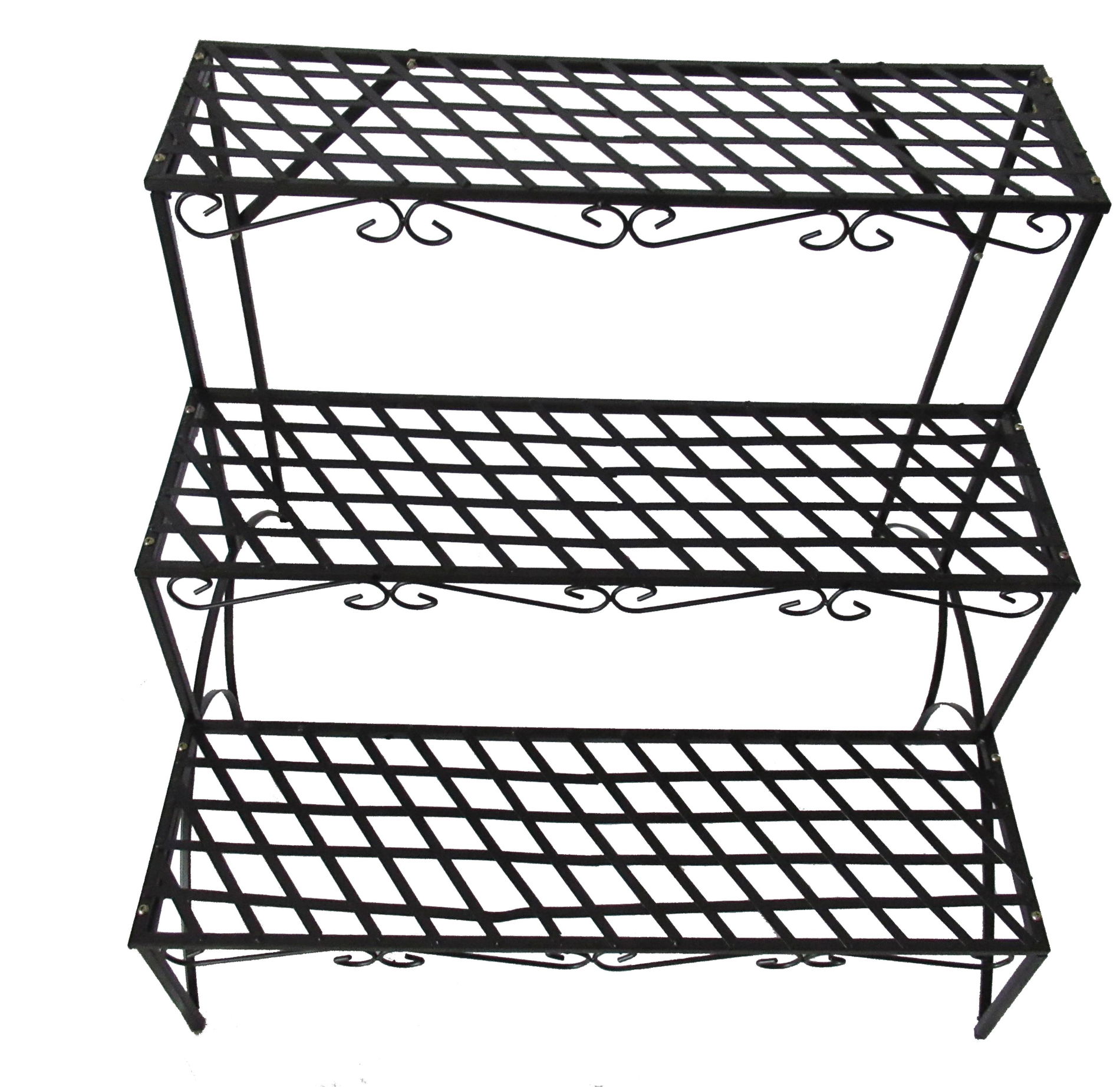 FLOWERBED 3 TIER kovový stojící držák na květináč