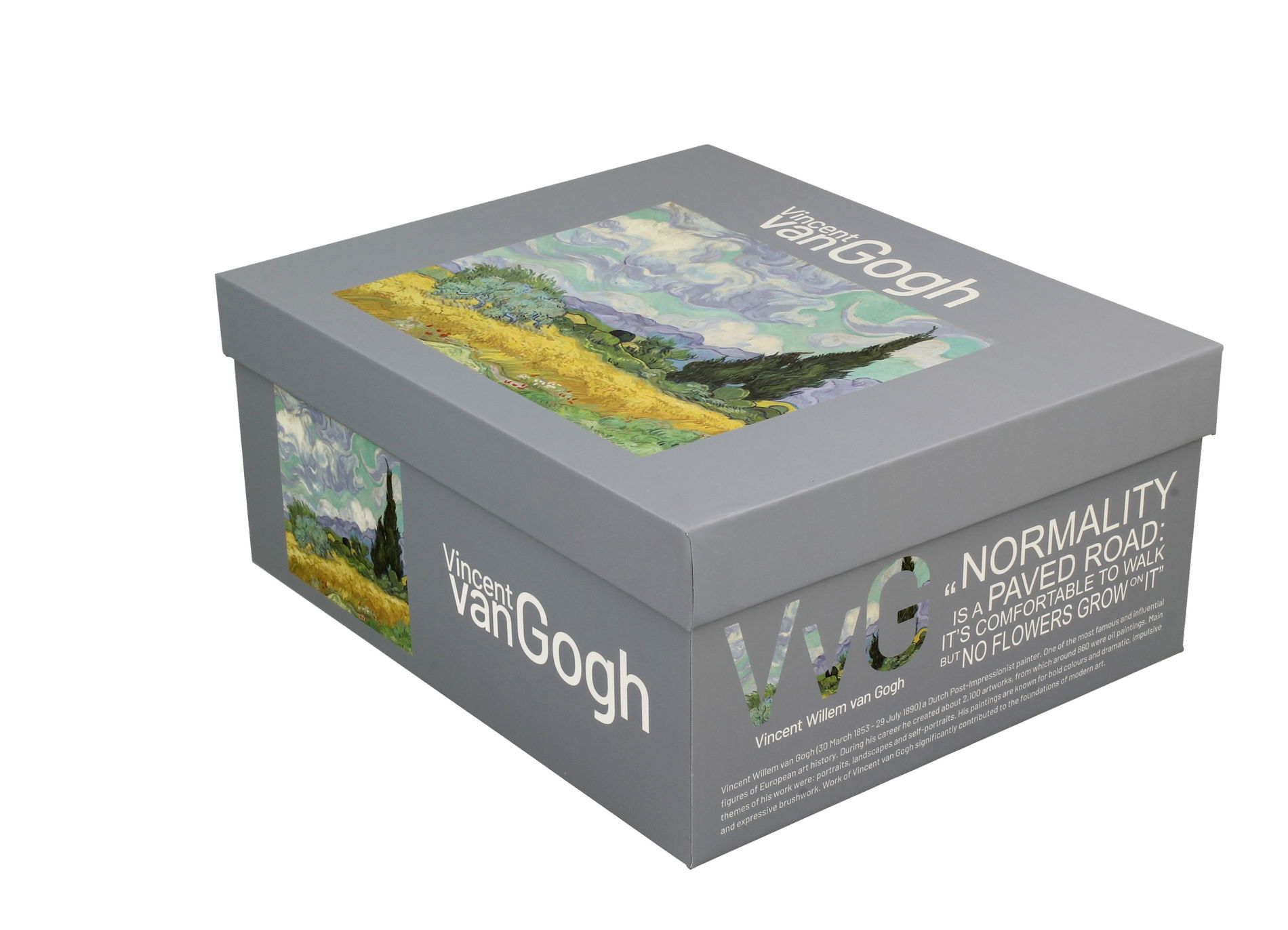 Filiżanki do kawy i herbaty porcelanowe ze spodkami DUO ART GALLERY WHEAT FIELD BY V. VAN GOGH 270 ml 2 szt.