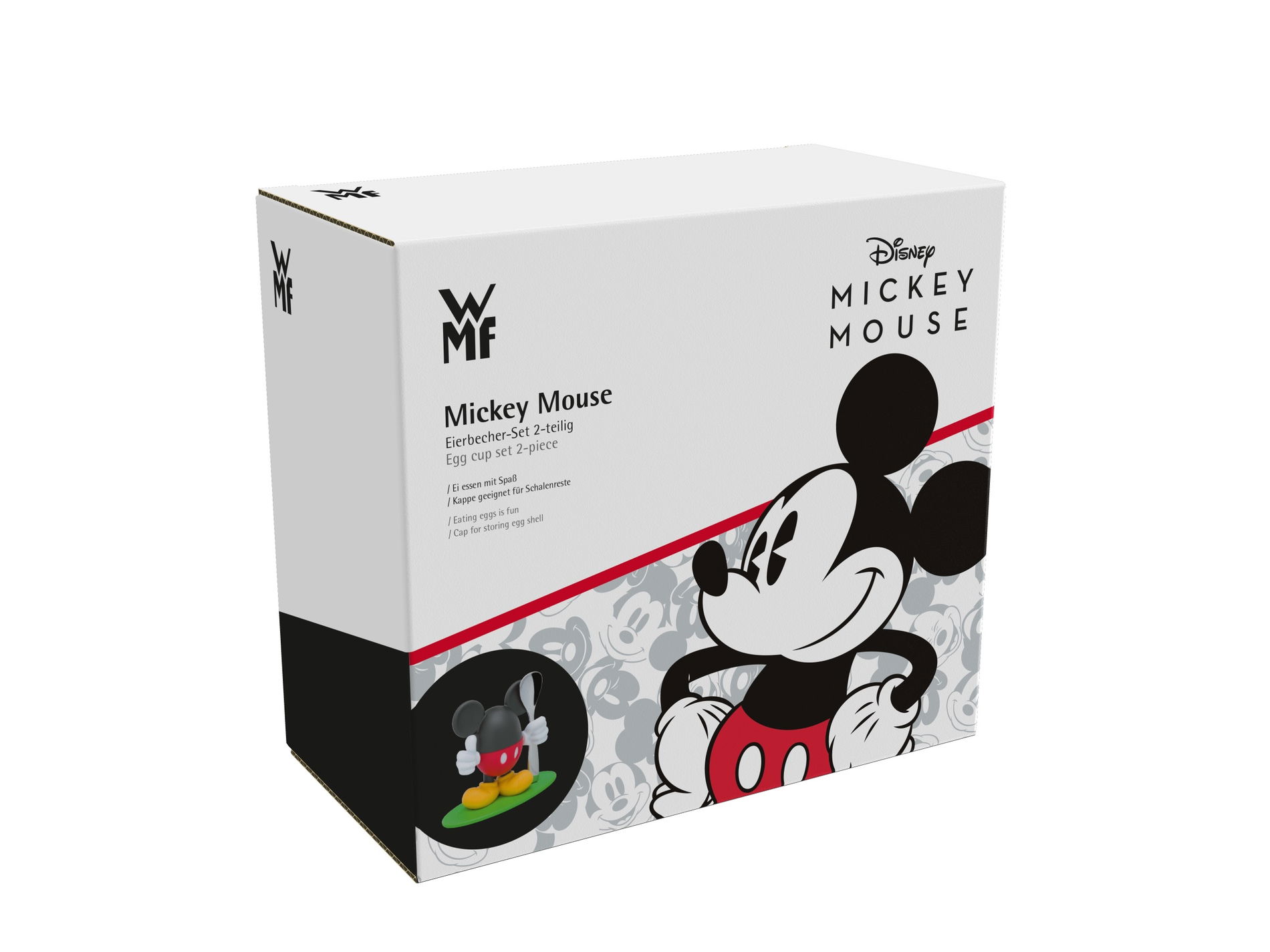 WMF Mickey Mouse 2 ks - plastový pohár na vejce se lžičkou