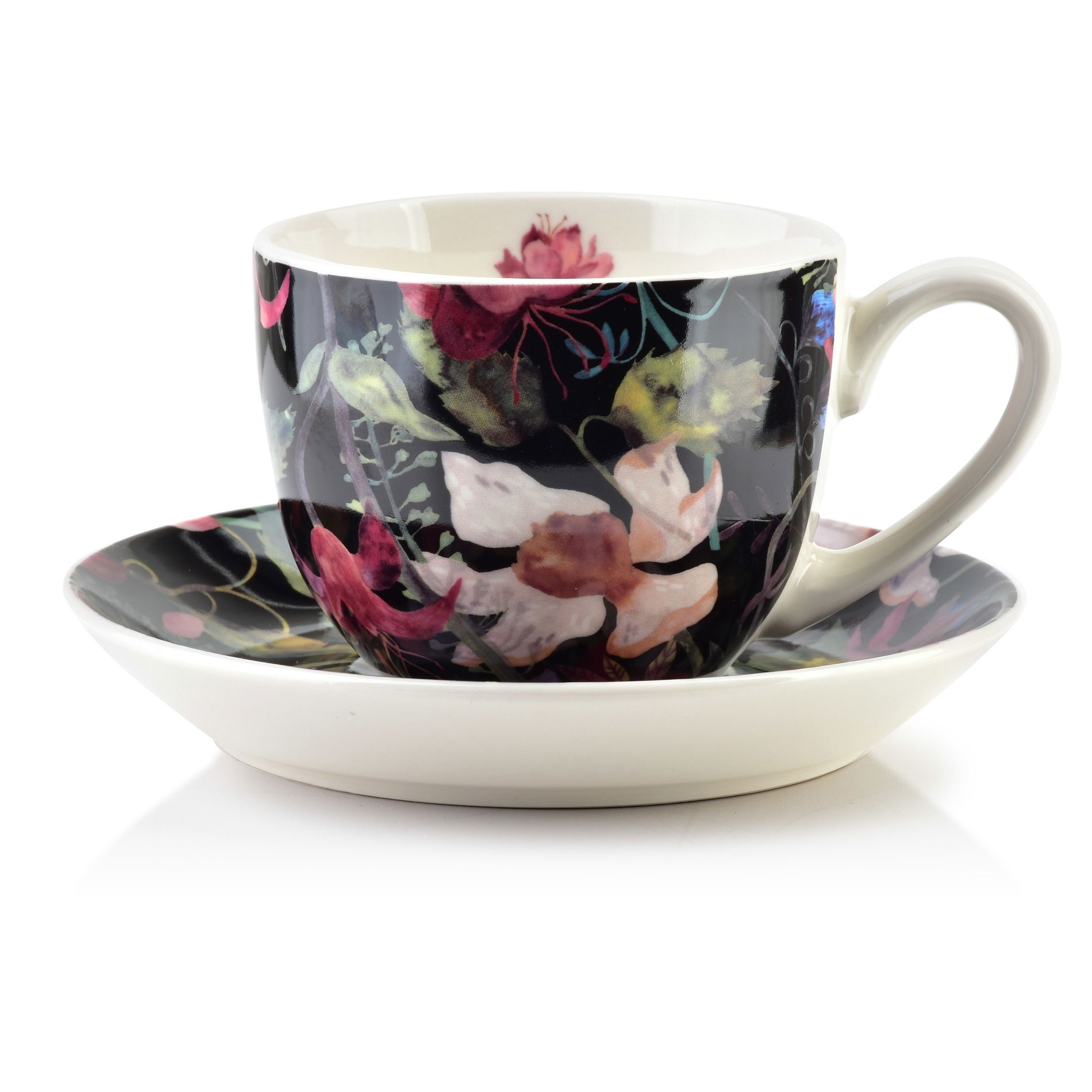 Porcelánový šálek na kávu a čaj s podšálkem AFFEK DESIGN HARPER 250 ml