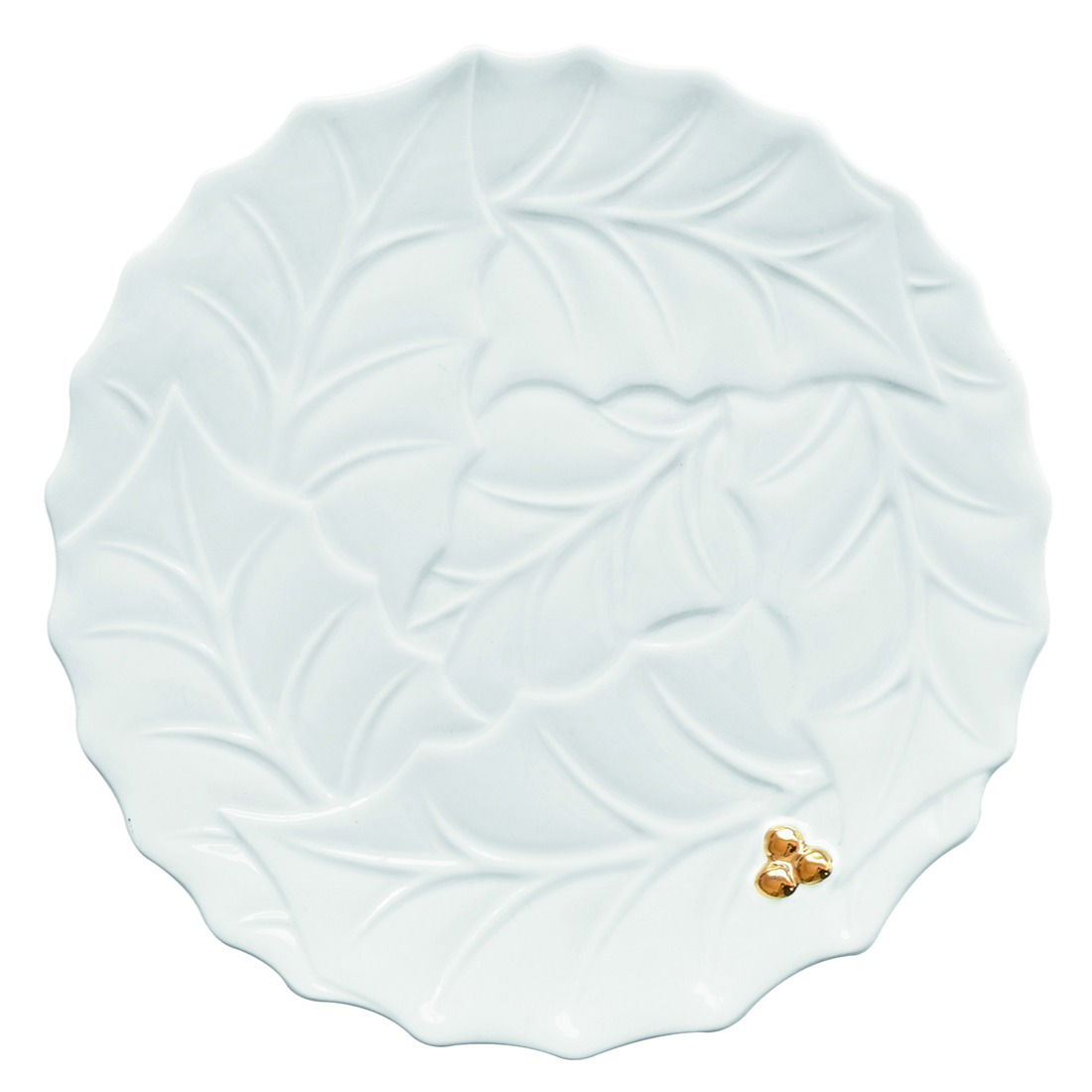 Porcelánový talíř HOLLY AND BERRIES WHITE 30 cm