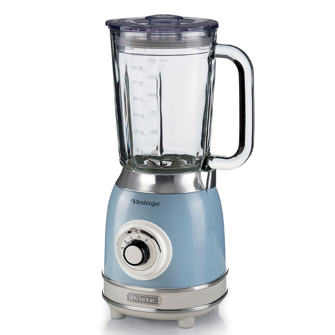 ARIETE Vintage 09 583/05 1000 W niebieski - blender kuchenny kielichowy szklany