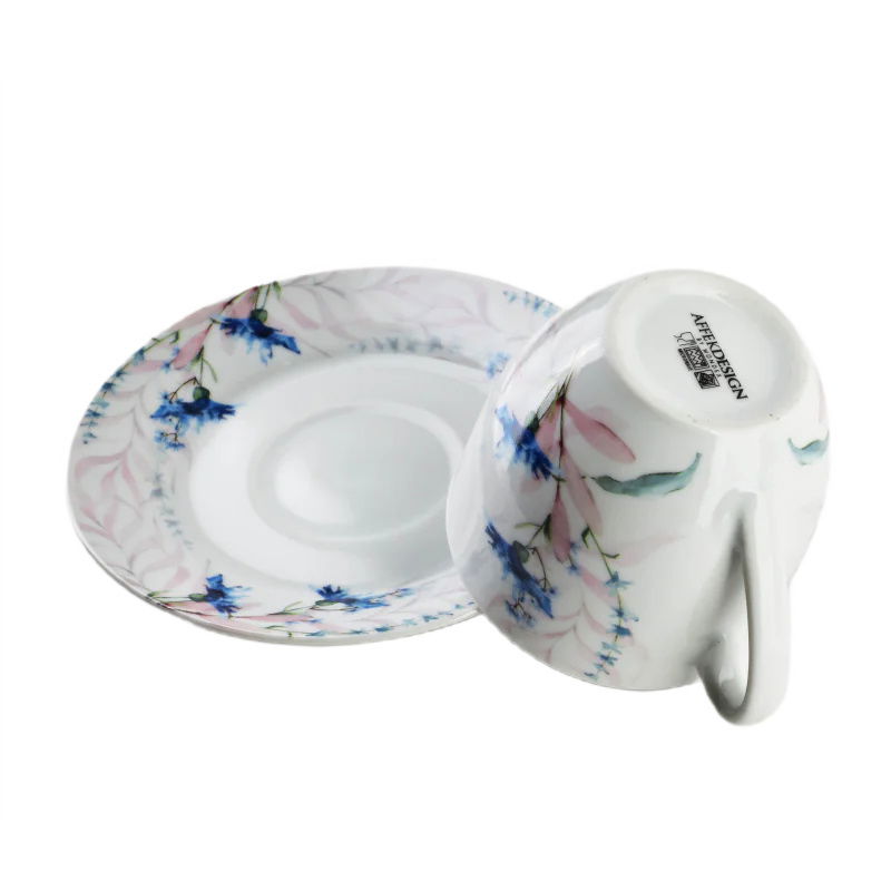 Porcelánové šálky na kávu a čaj s tanierikmi MONDEX JOY 250 ml 6 ks.