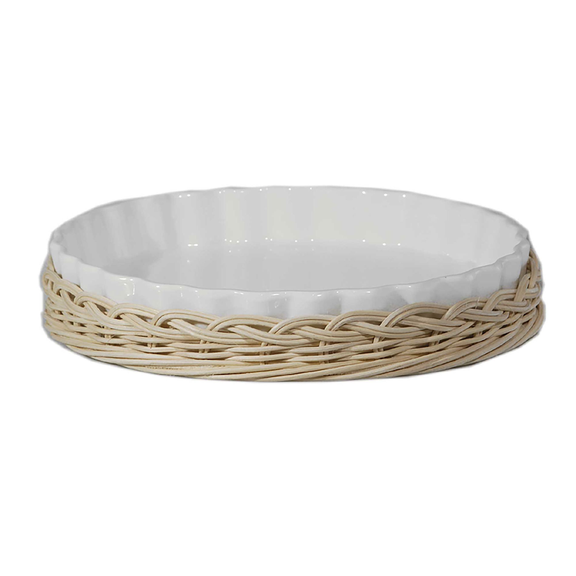 LA PORCELLANA BIANCA Midollino 28 cm - prútený kôš na tvar na quiche