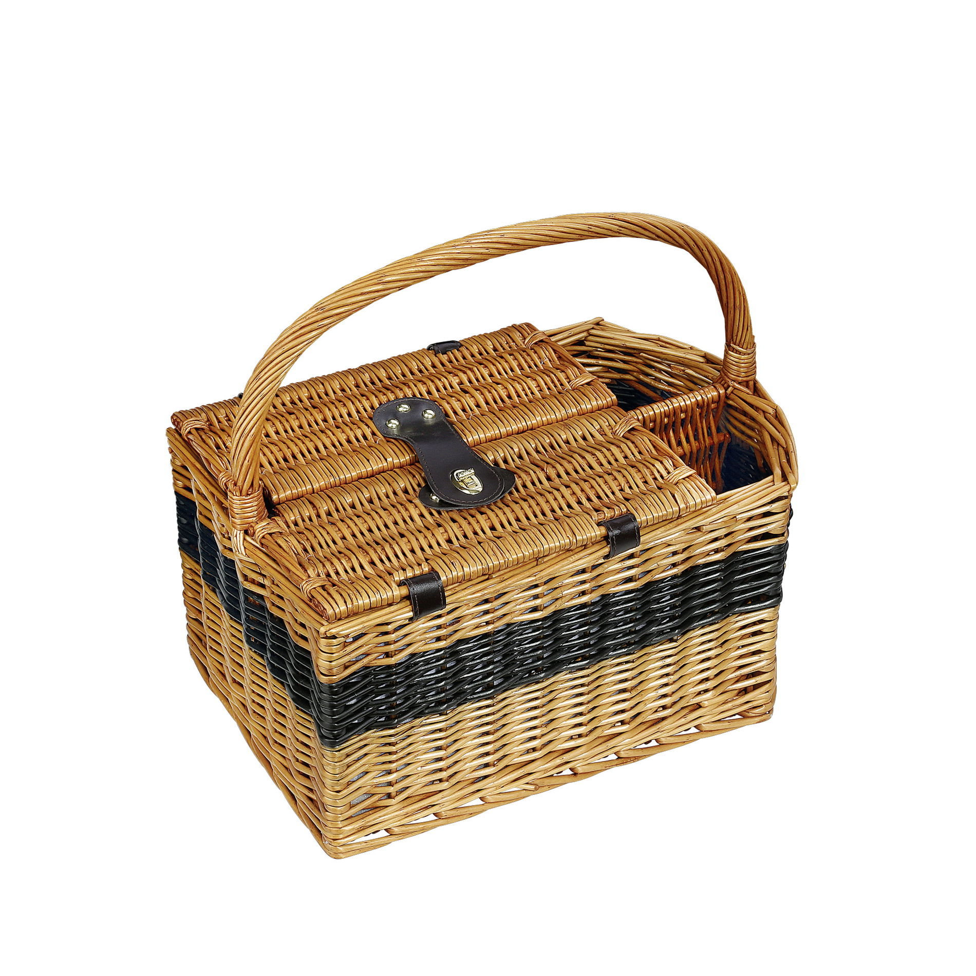 Proutěný piknikový koš CILIO CERNOBBIO BRONZE 46 x 31 cm