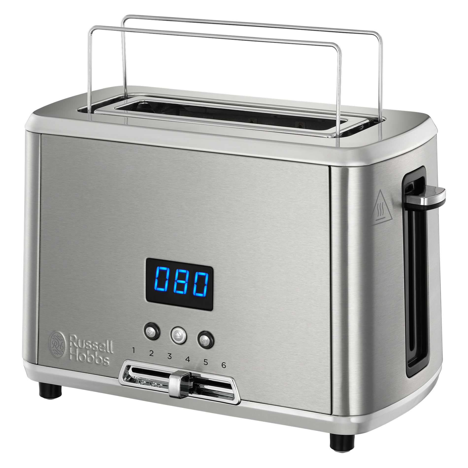 RUSSELL HOBBS Compact Home Brushed Toaster 820 W – nerezový, elektrický toustovač/topinkovač
