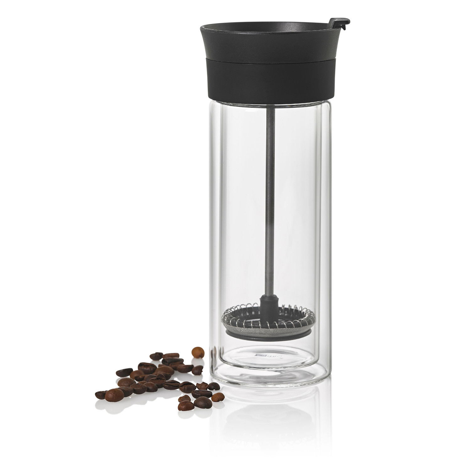 ADHOC Thermo 300 ml - hrnček s čajovým infúzerom / sklenený french press