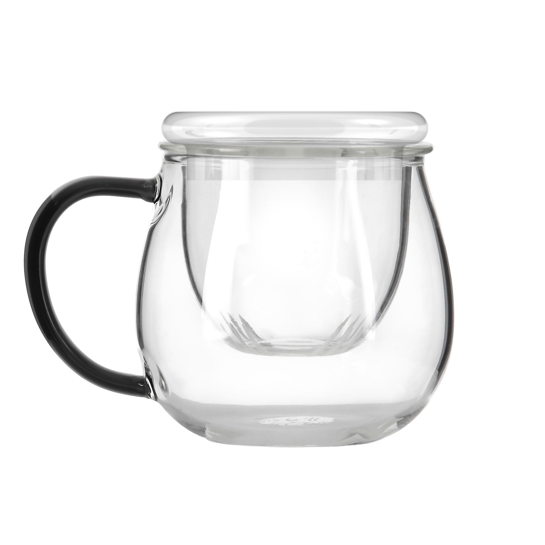 VIALLI DESIGN Bolla 400 ml - skleněný hrnek s konvičkou a víkem