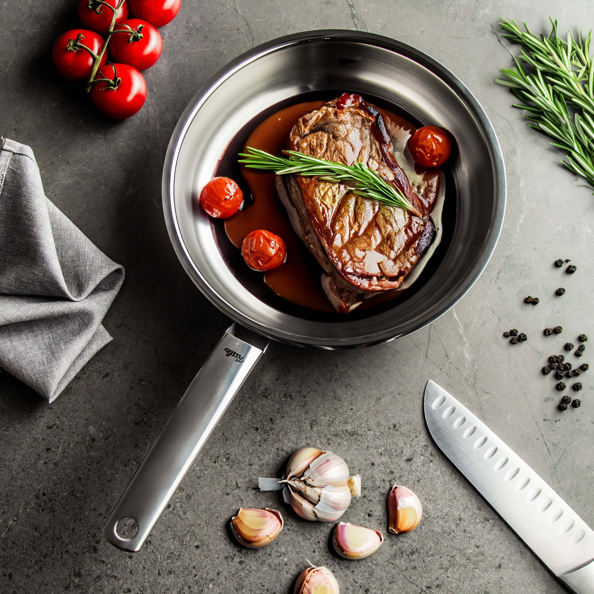 FISSLER Pure Collection 24 cm - ocelová pánvička