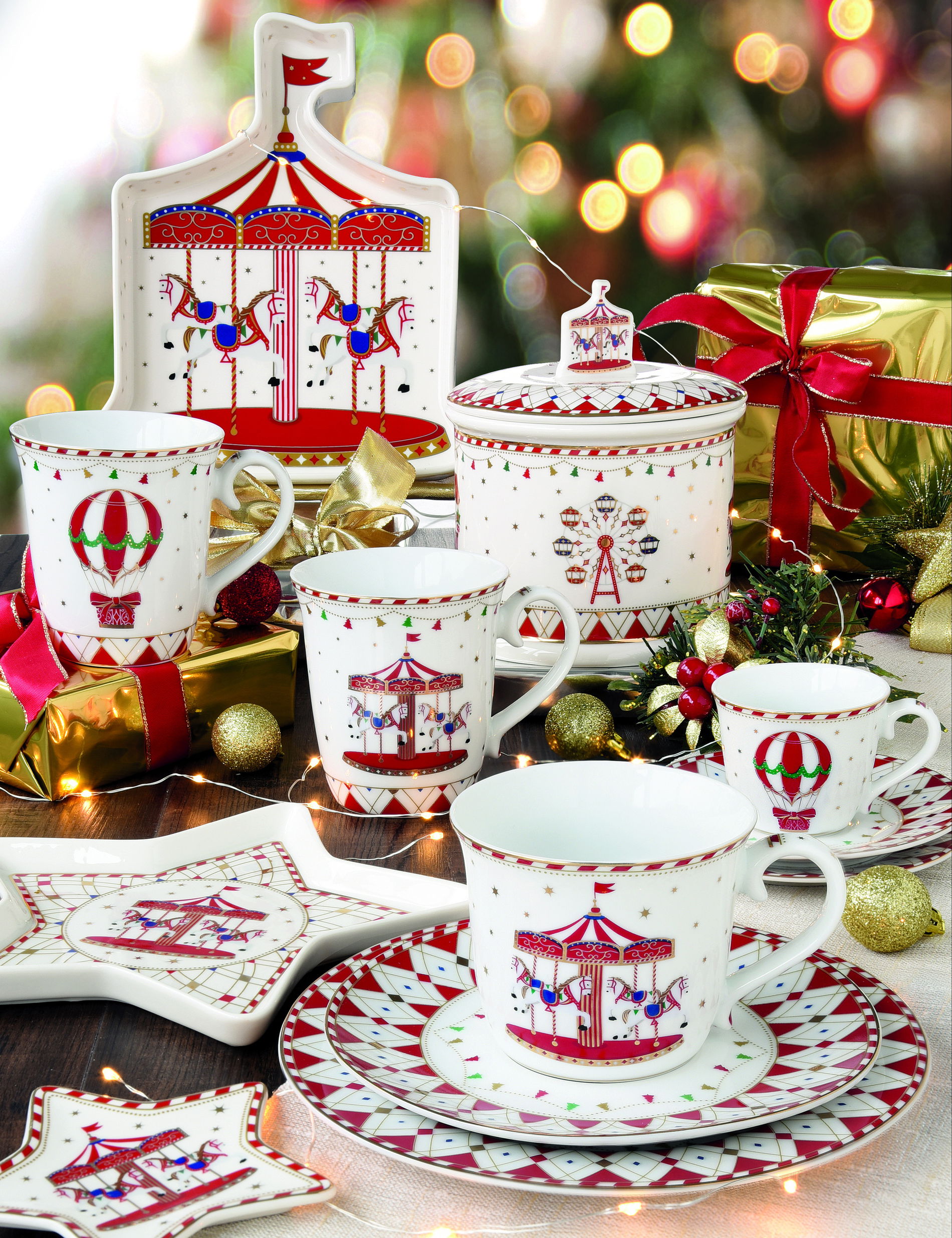 Keramické solničky a pepřenky CHRISTMAS WONDERLAND