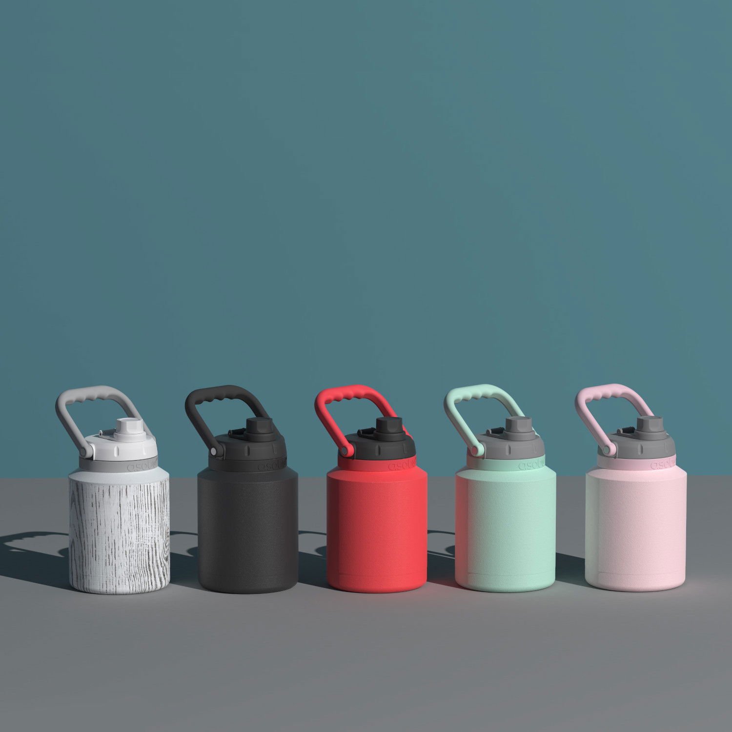 ASOBU Mini Jug Puramic 0,975 l - termoska z nerezové oceli se slámkou