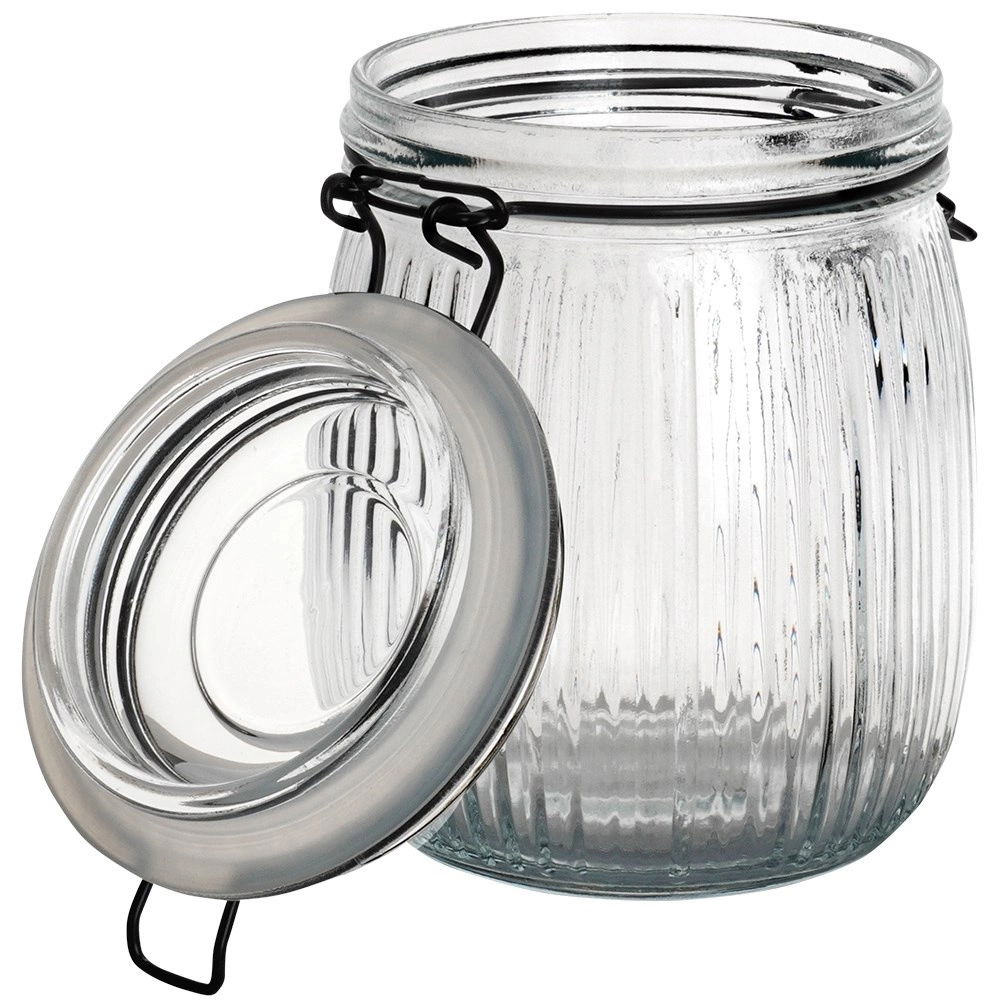 Słoik / Pojemnik na produkty sypkie szklany z pokrywką EXCELLENT HOUSEWARE 0,75 l