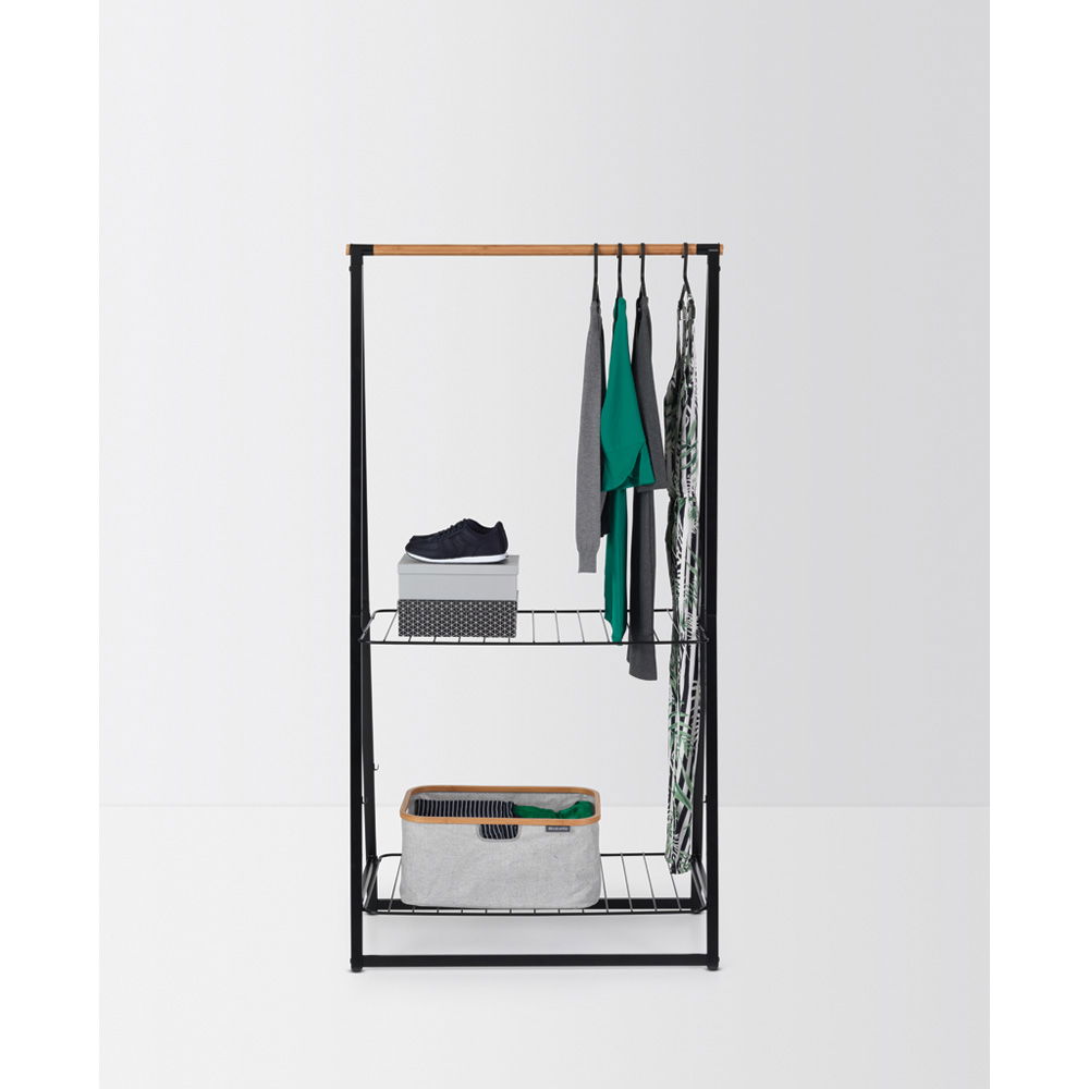 BRABANTIA Linn 99,5 x 190 cm czarny - wieszak / suszarka na ubrania ze stali nierdzewnej