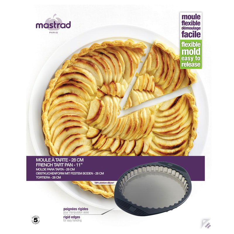 MASTRAD Tart 29 cm šedá - silikónová forma na pečenie tarty