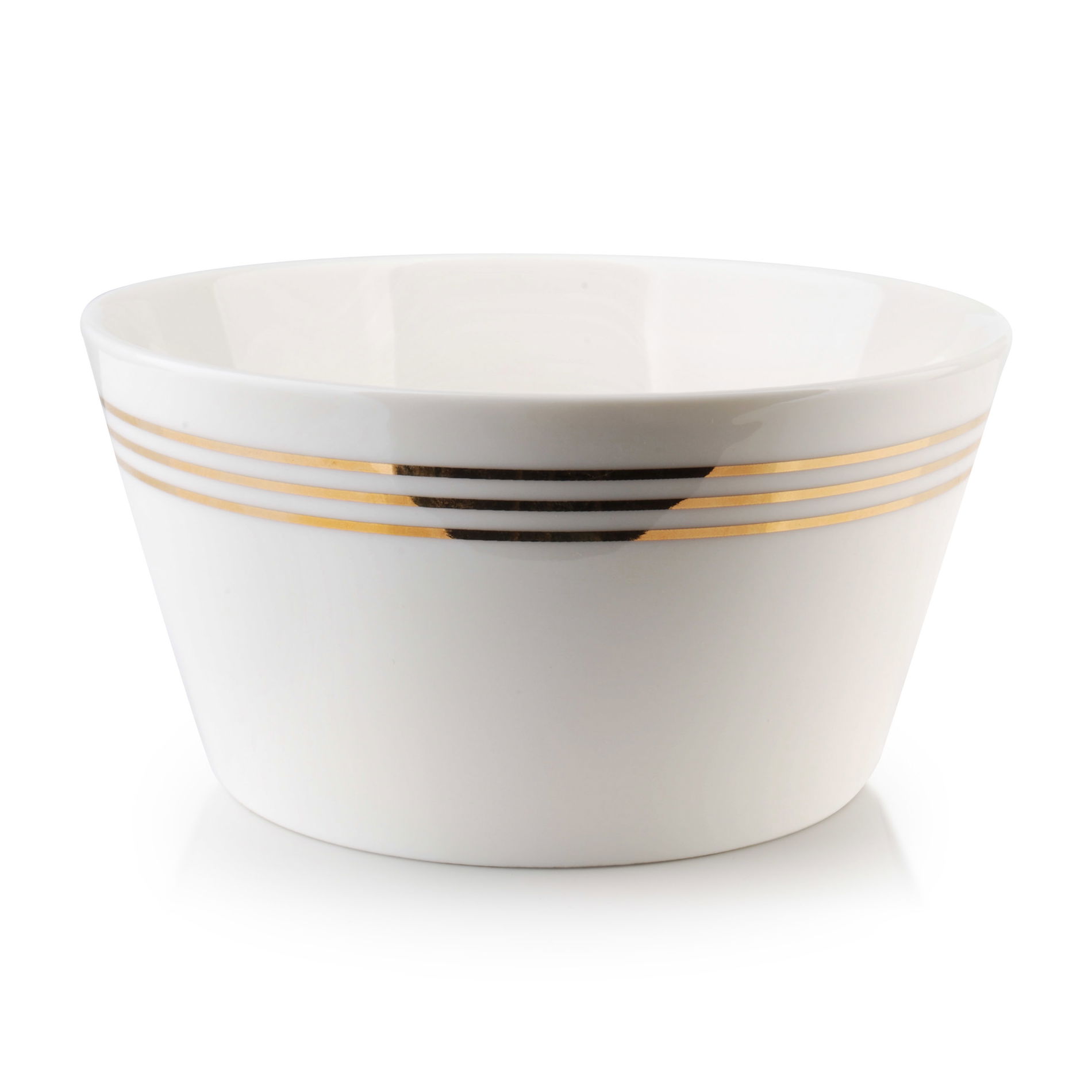 Porcelánová mísa / salátová mísa AFFEK DESIGN MIRELLA GOLD bílá 0,58 l
