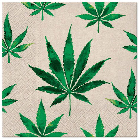 PAW MARIHUANA dekorativní papírové ubrousky 20 ks.