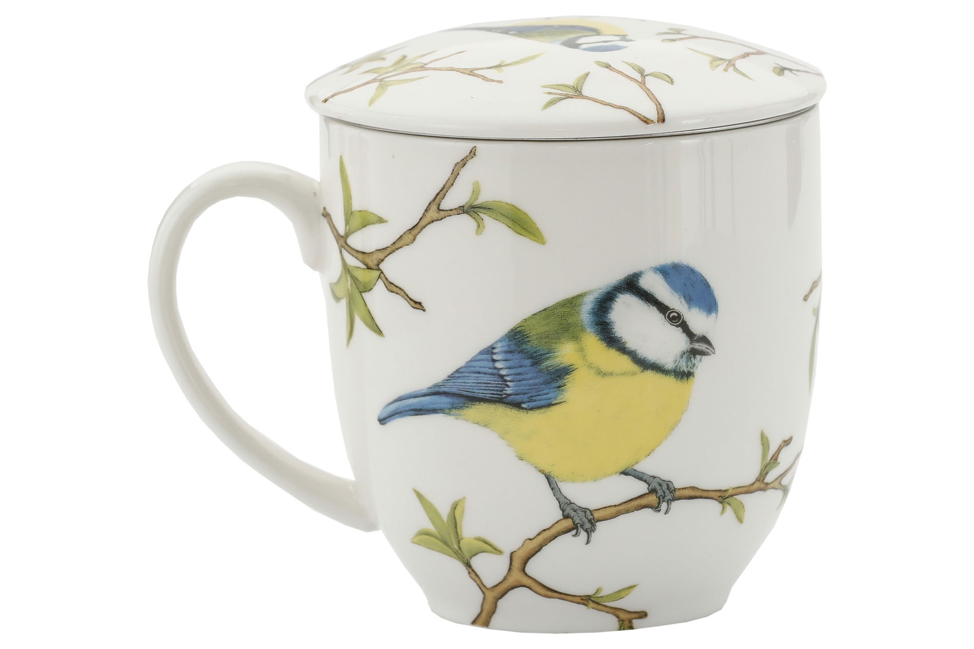Porcelánový hrníček s čajovým infuzerem a víčkem BY AGATA HAJDECKA 380 ml