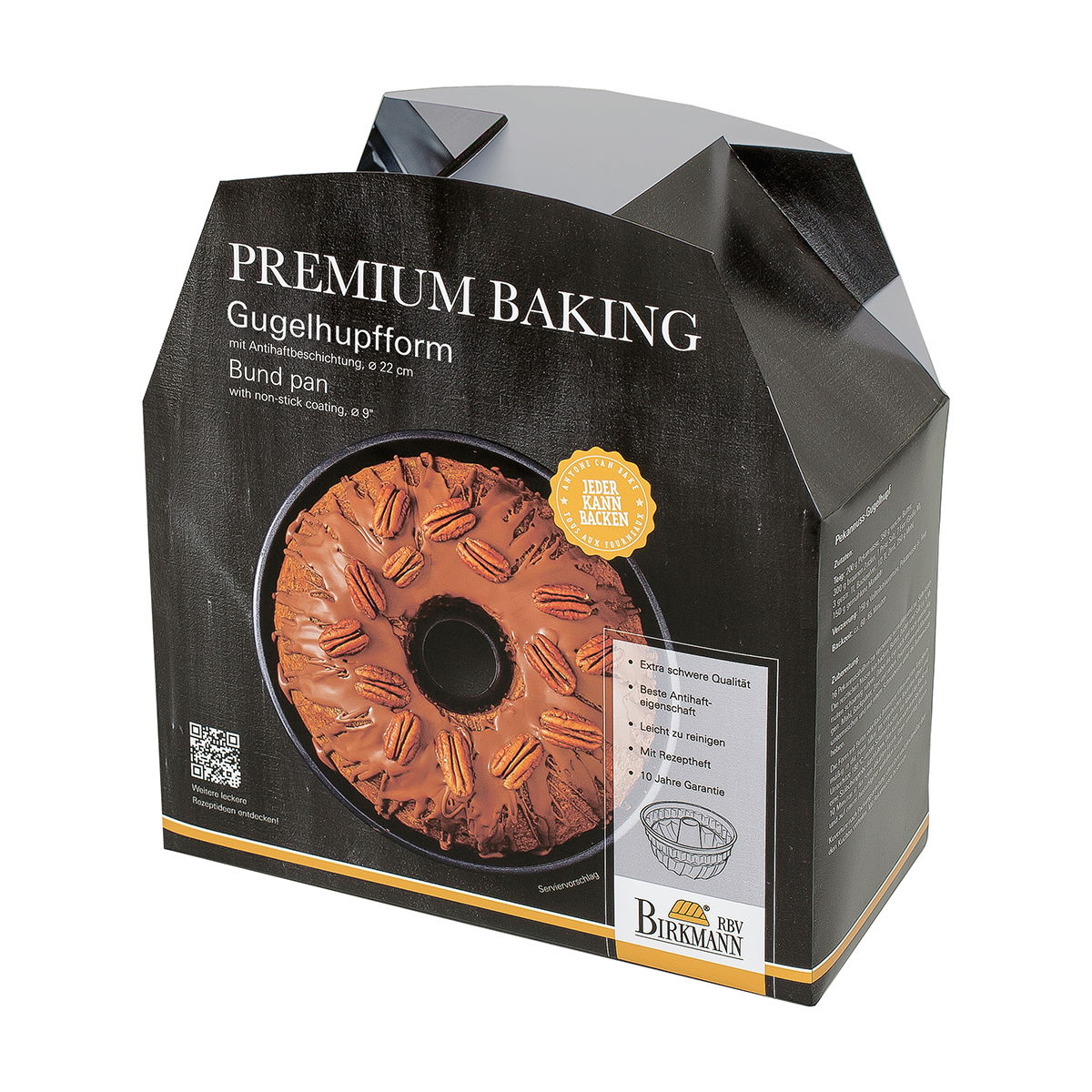 BIRKMANN Premium Baking 22 cm - forma na muffiny s rukávem z uhlíkové oceli