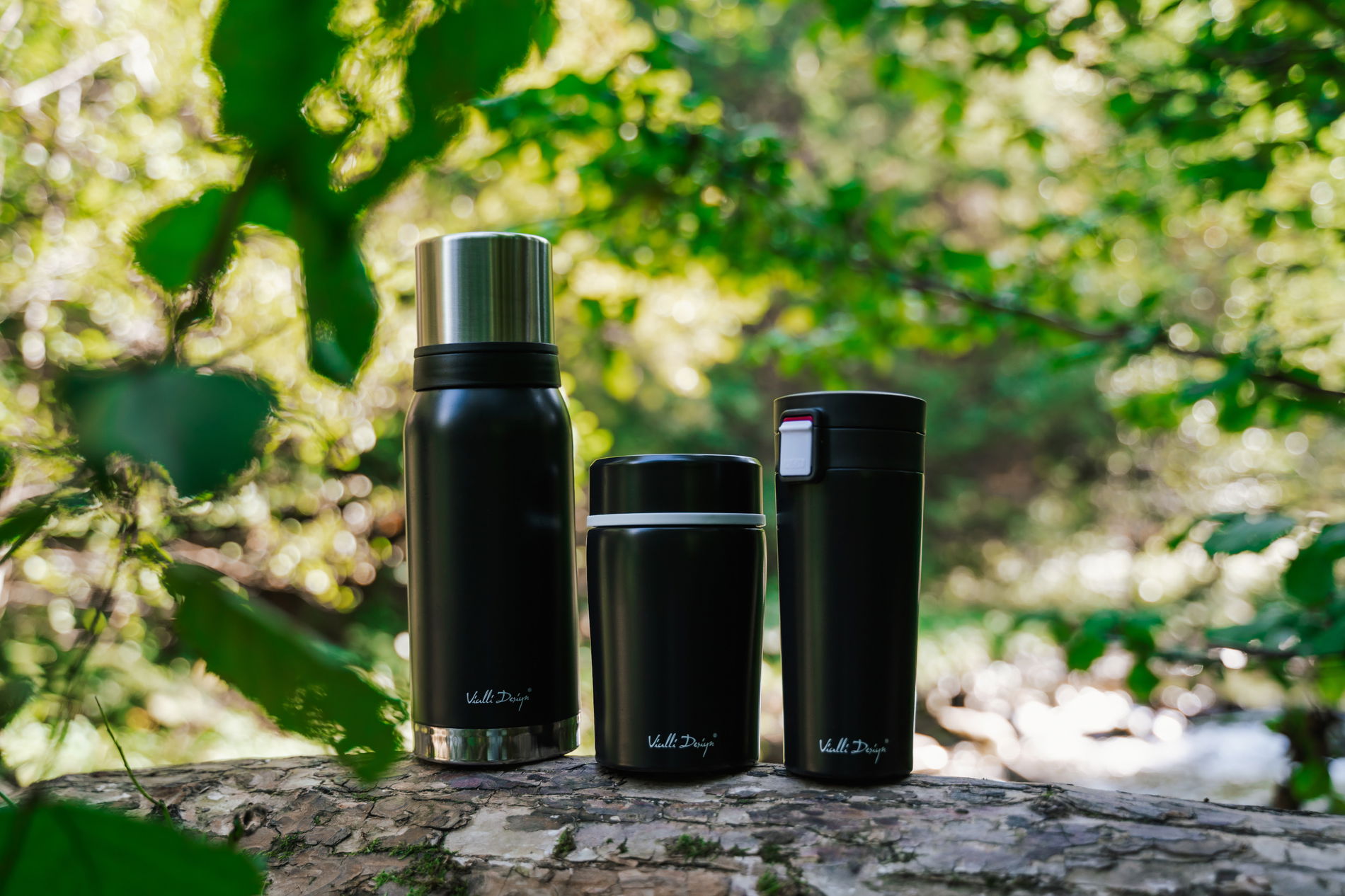 VIALLI DESIGN Fuori 0,5 l grafitová – nerezová termoska na potraviny