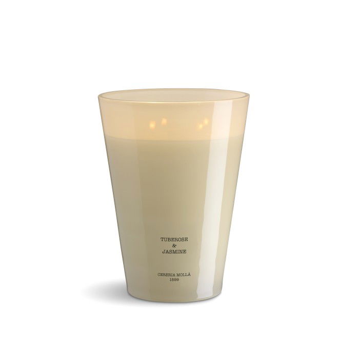 Sójová voňavá sviečka v pohári CERERIA MOLLA BOUTIQUE TUBEROSE A JASMÍN 3,5 kg
