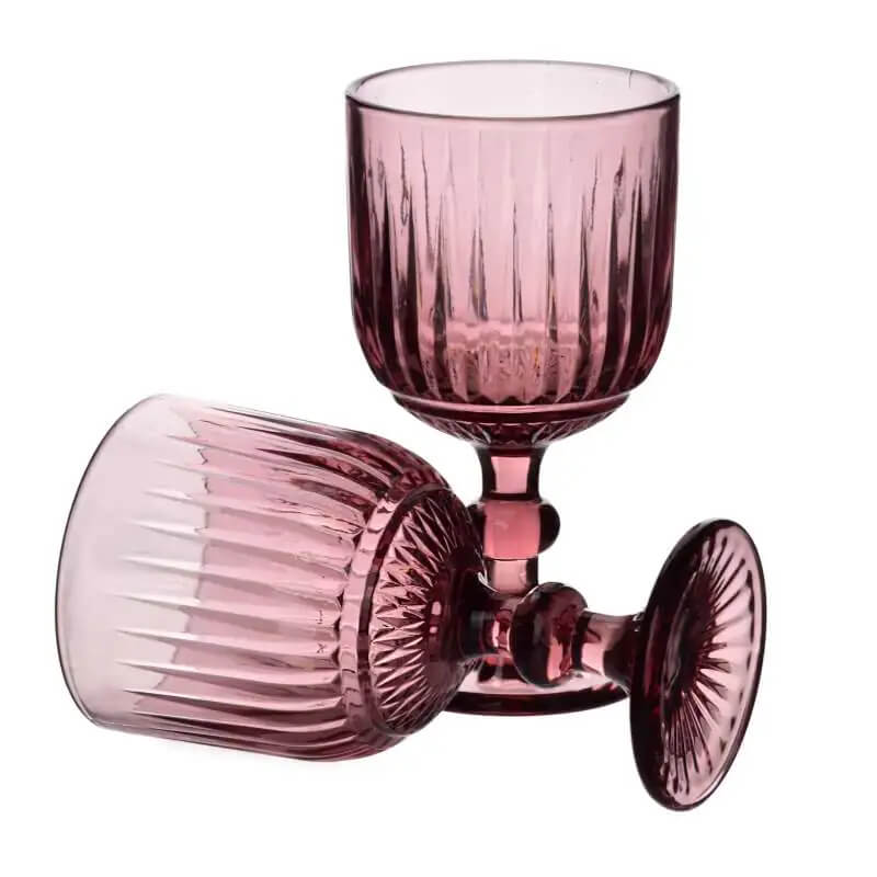 Kieliszki do napojów ELISE PURPLE 350 ml 4 szt.