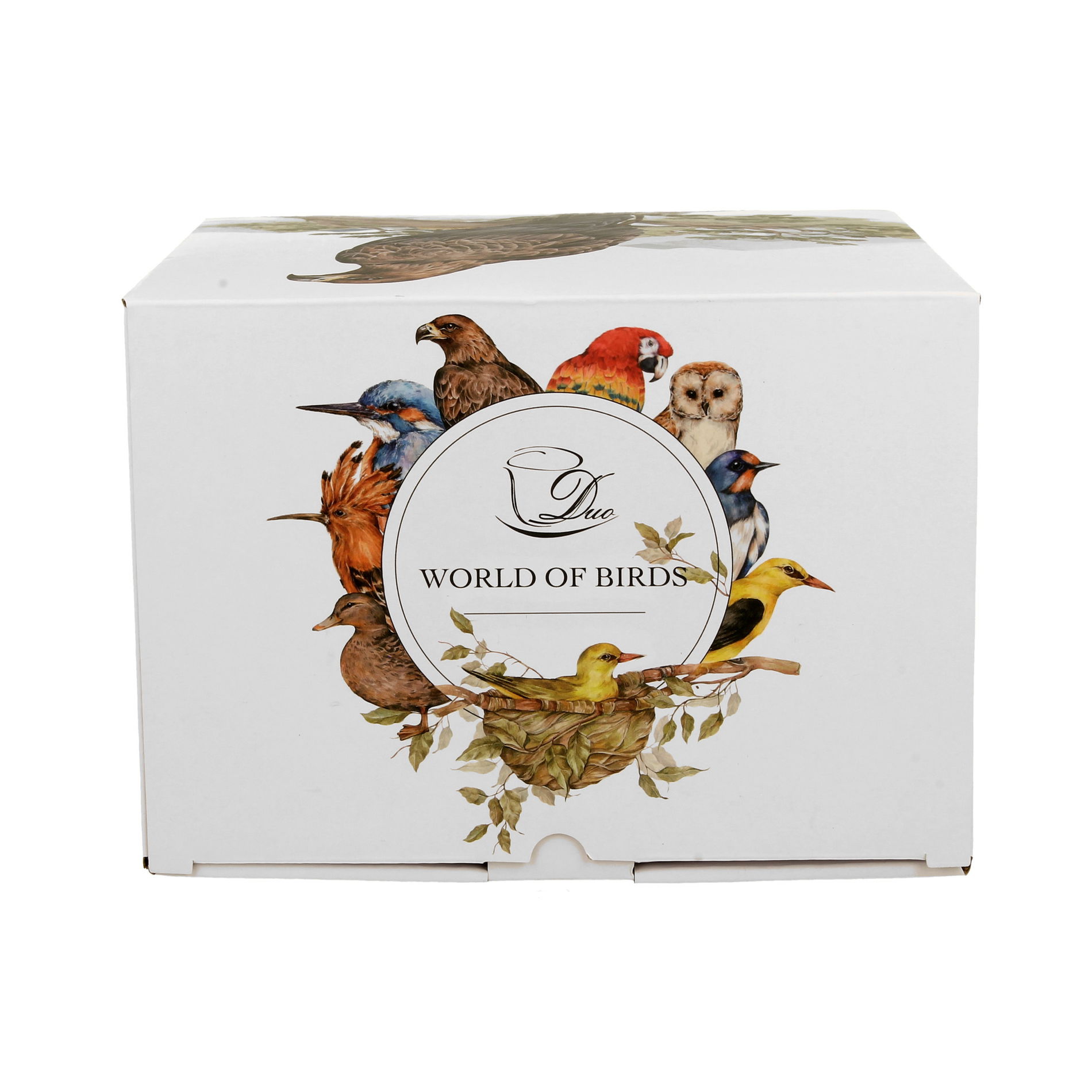 Veľký porcelánový hrnček DUO ANIMALS VTÁČÍ SVET ŽELVY 1000 ml