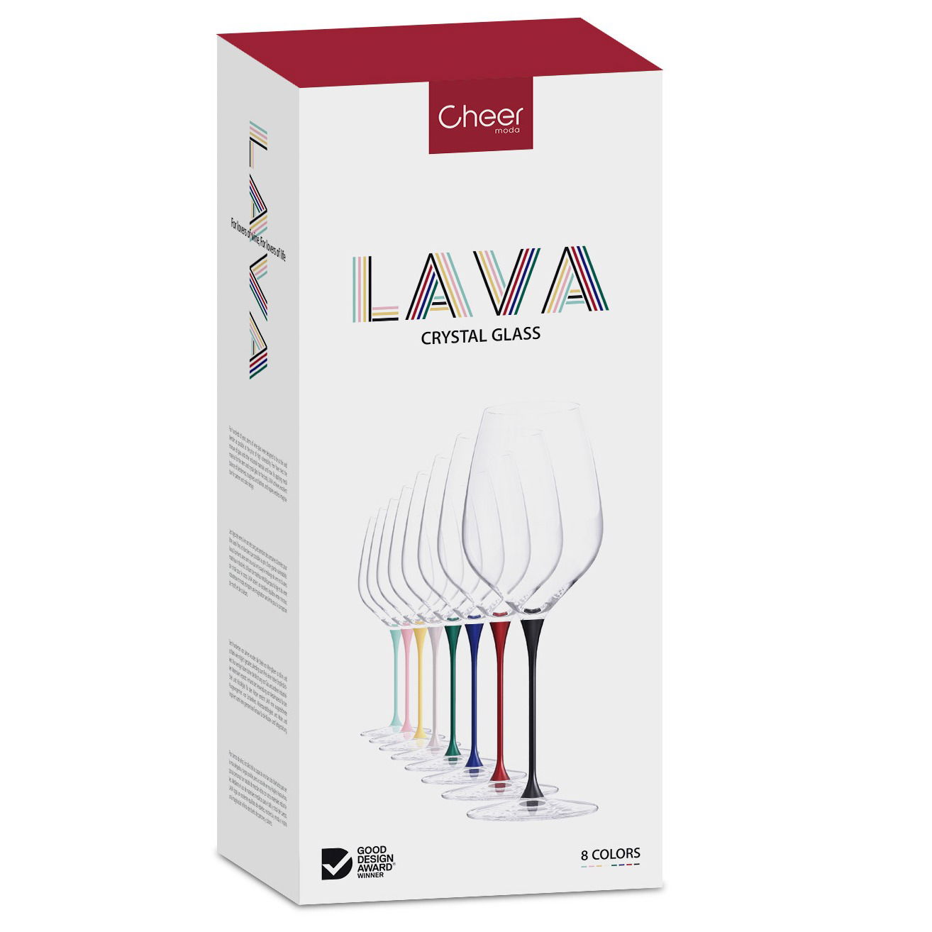 CHEER MODA Lava 430 ml - pohár na červené víno