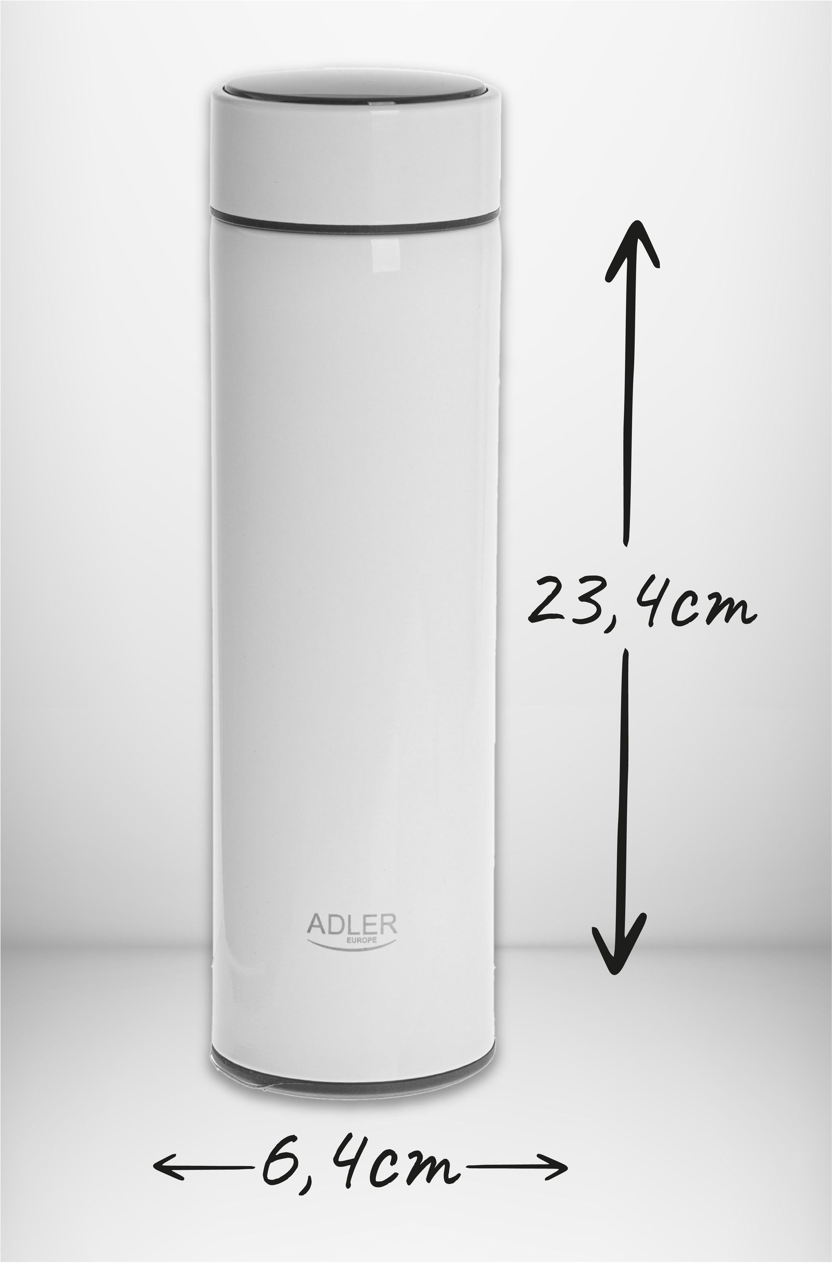 ADLER AD 4506w 0,47 l - termoska na kávu a čaj z nerezové oceli s teploměrem