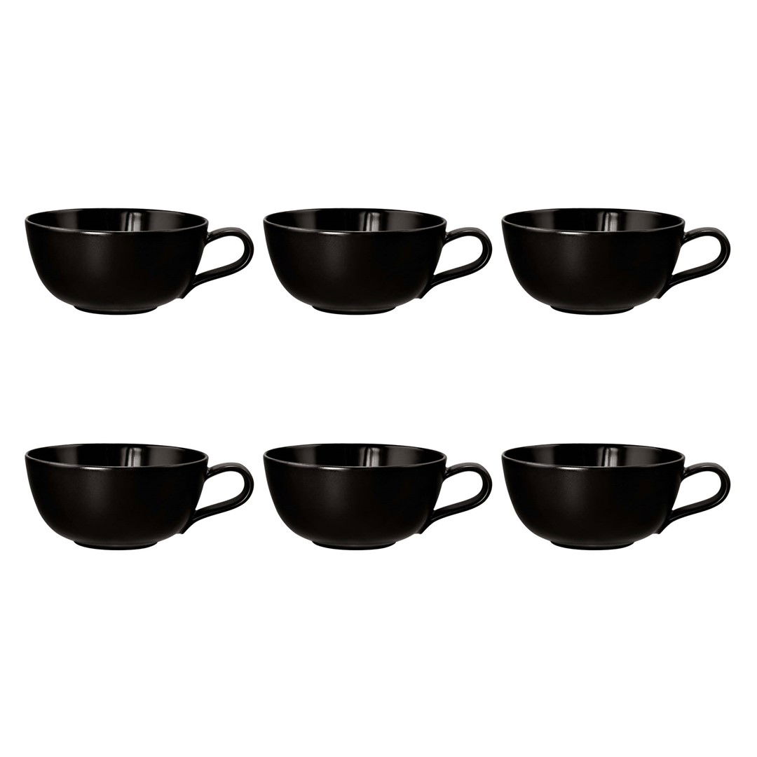 SELTMANN LIBERTY VELVET BLACK Zestaw 6 filiżanek do herbaty 280 ml
