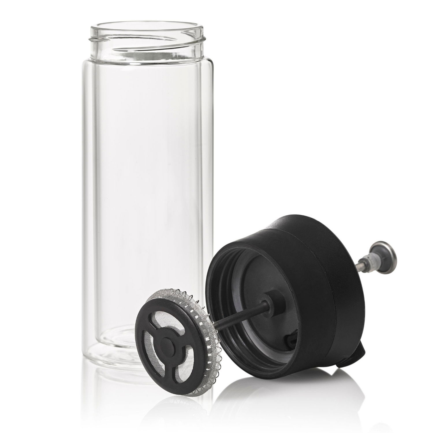 ADHOC Thermo 300 ml - hrnček s čajovým infúzerom / sklenený french press