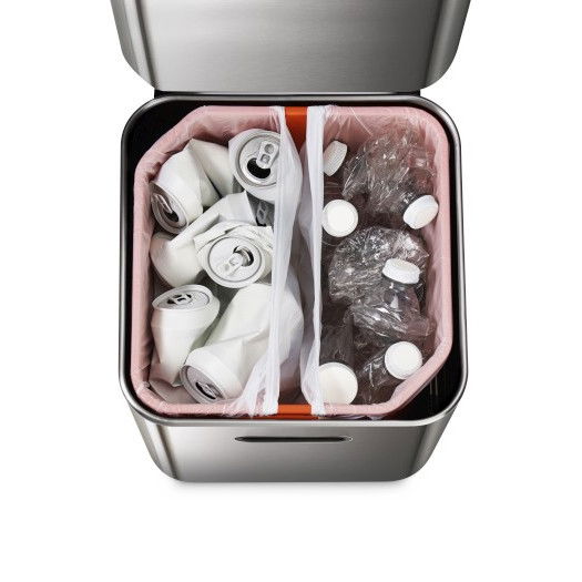 JOSEPH JOSEPH Inteligent Waste Totem Compact stříbrný 40 l (30063) - nerezový koš na třídění odpadu