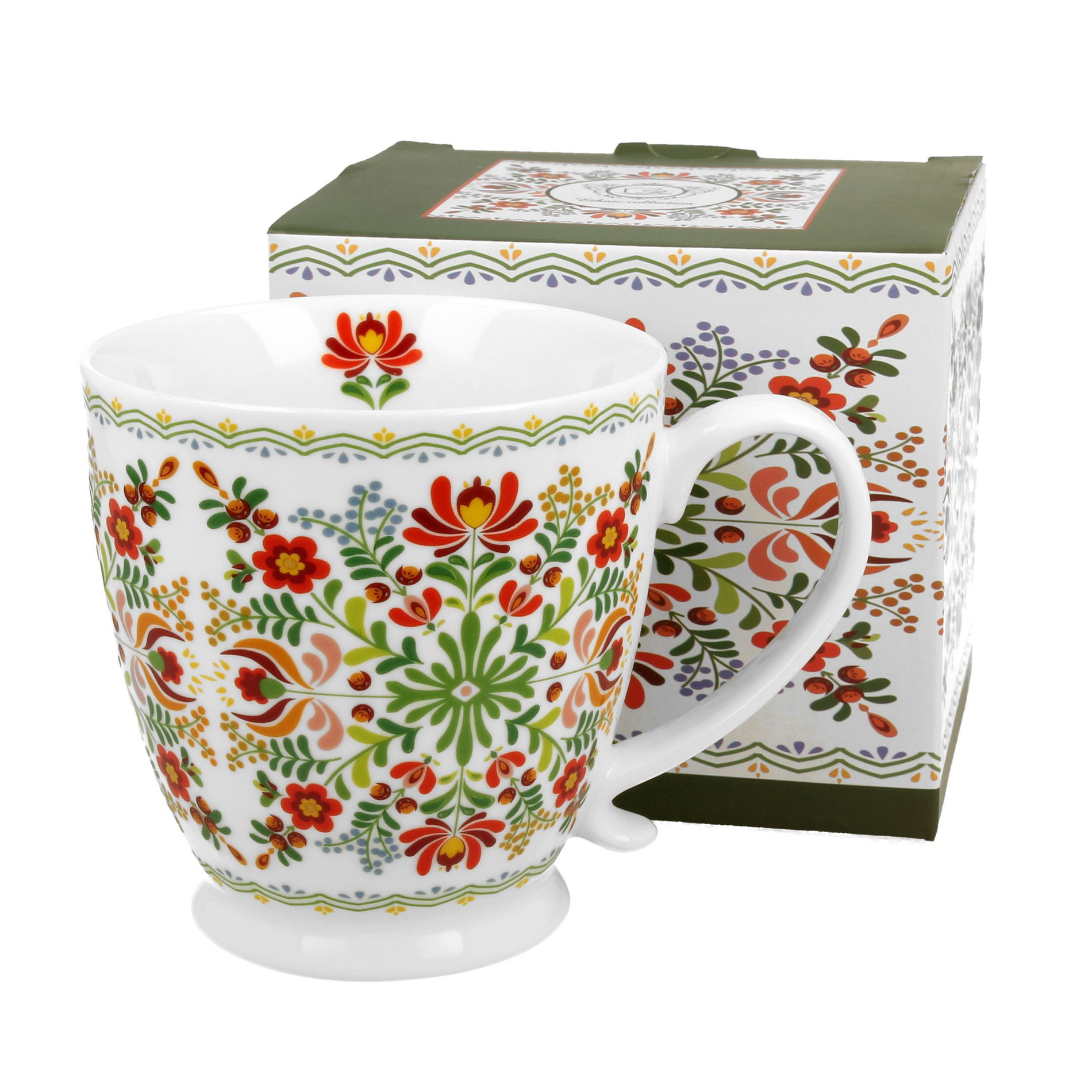 Porcelánový hrnek DUO ETNO MAĎARSKÝ VZOR 480 ml